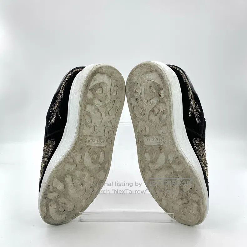 Alexander McQueen Alexander Mcqueen Black velvet sequin diamond design casua Size US 5 / IT 35 - 5 Thumbnail