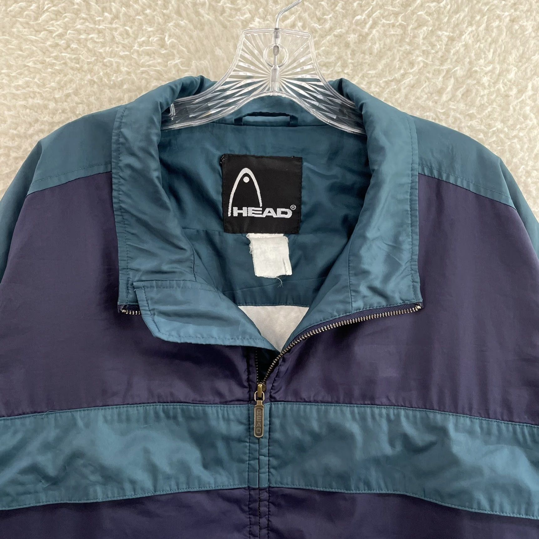 Vintage VINTAGE Head Tennis Jacket XL Mens Navy Blue Nylon Windbreaker Full Zip Sporty Size US XL / EU 56 / 4 - 3 Thumbnail