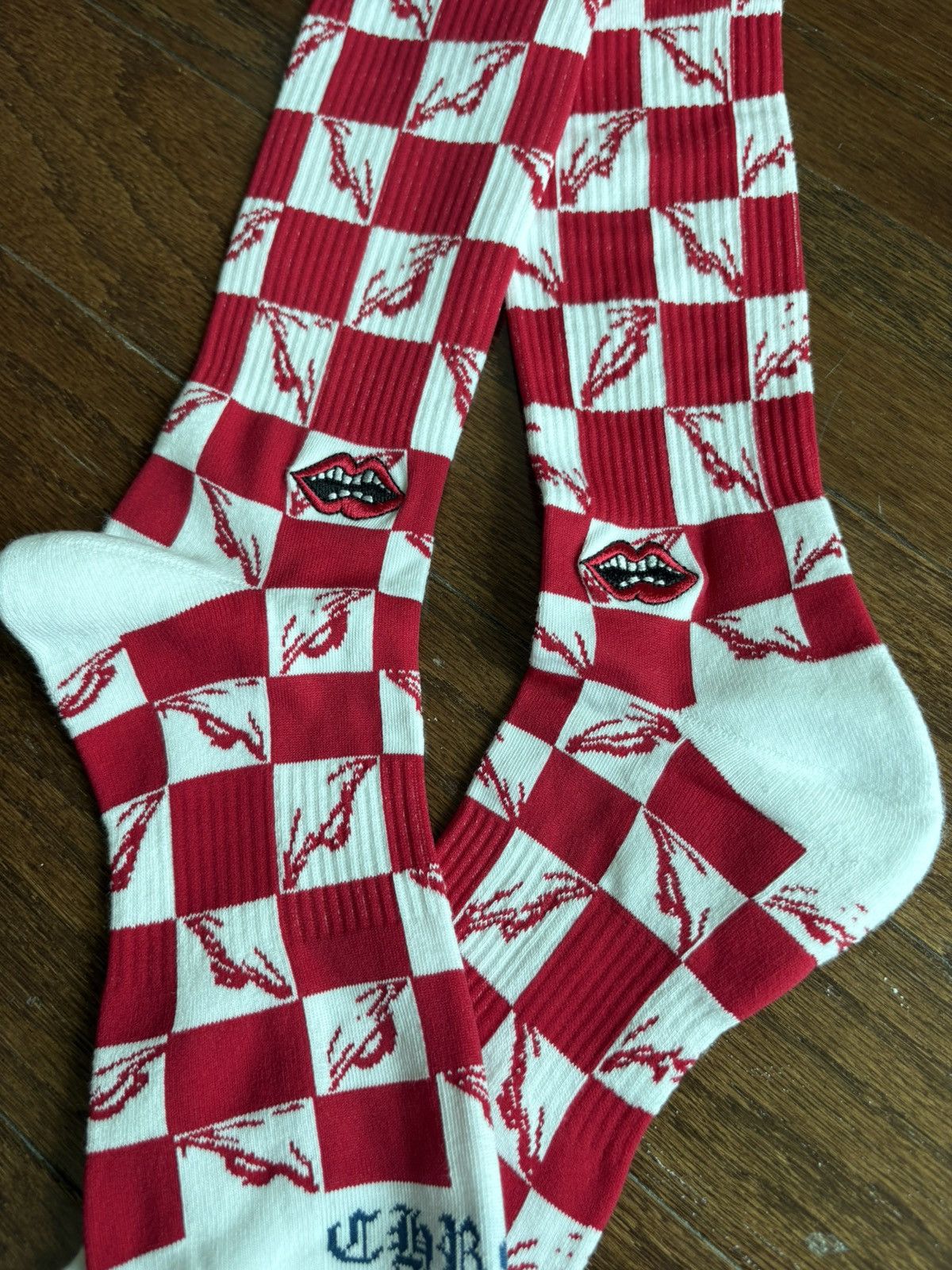 Chrome Hearts Chrome Hearts Matty Boy Eyes Red Socks Size ONE SIZE - 4 Thumbnail
