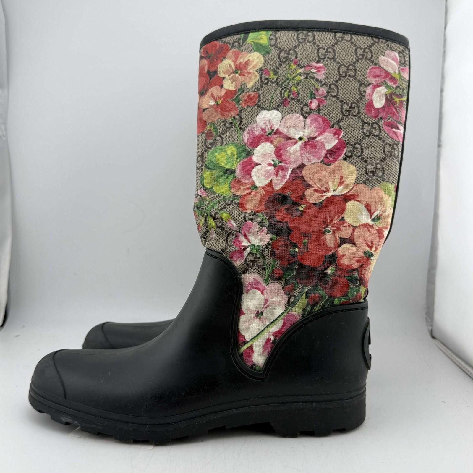 Gucci Gucci Floral Bloom Rubber Rain Boots 36EU Used No Box Size US 6 / EU 39 - 2 Thumbnail