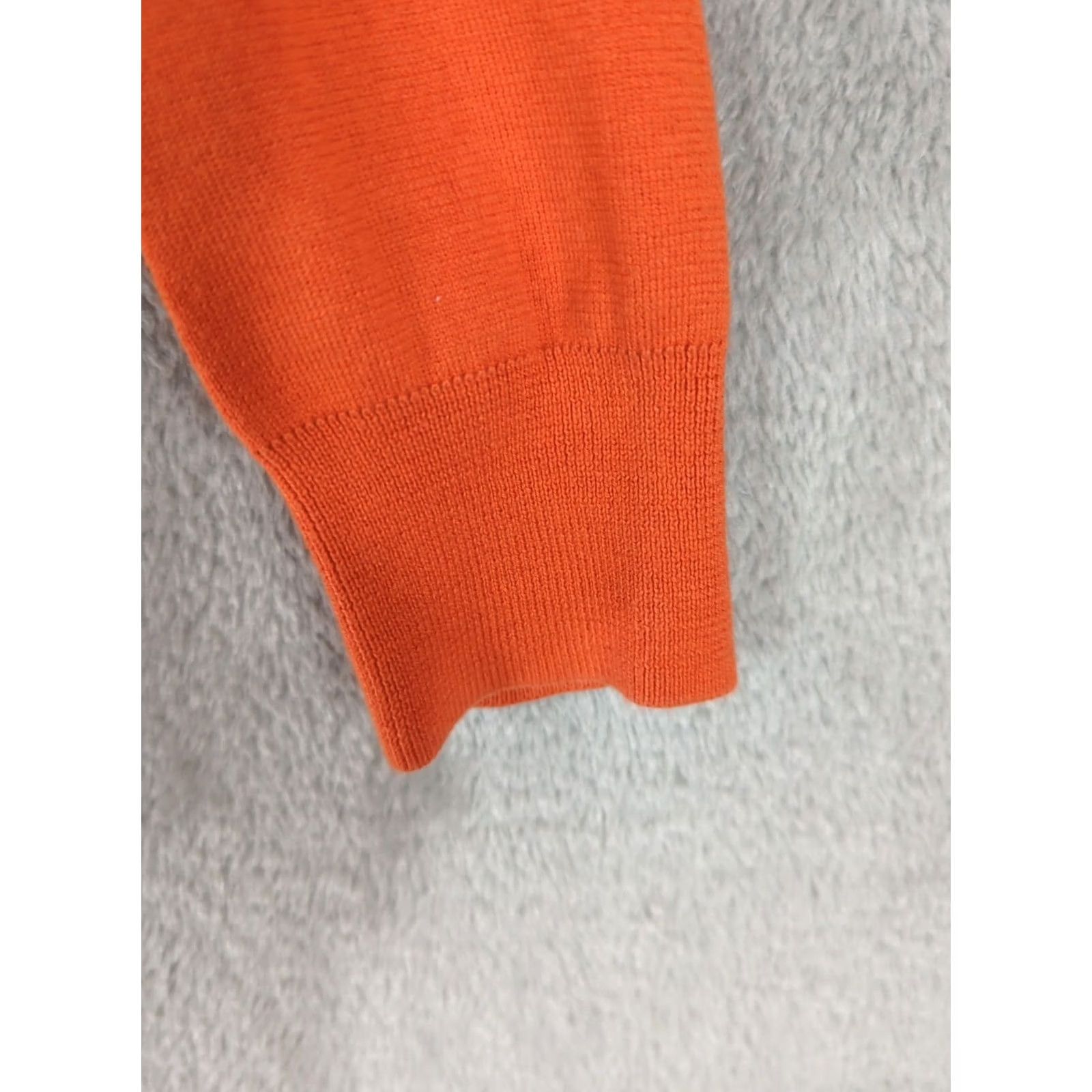 Polo Ralph Lauren Polo Ralph Lauren Mens S Orange V Neck Pullover Sweater Pima Cotton Size US S / EU 44-46 / 1 - 4 Thumbnail
