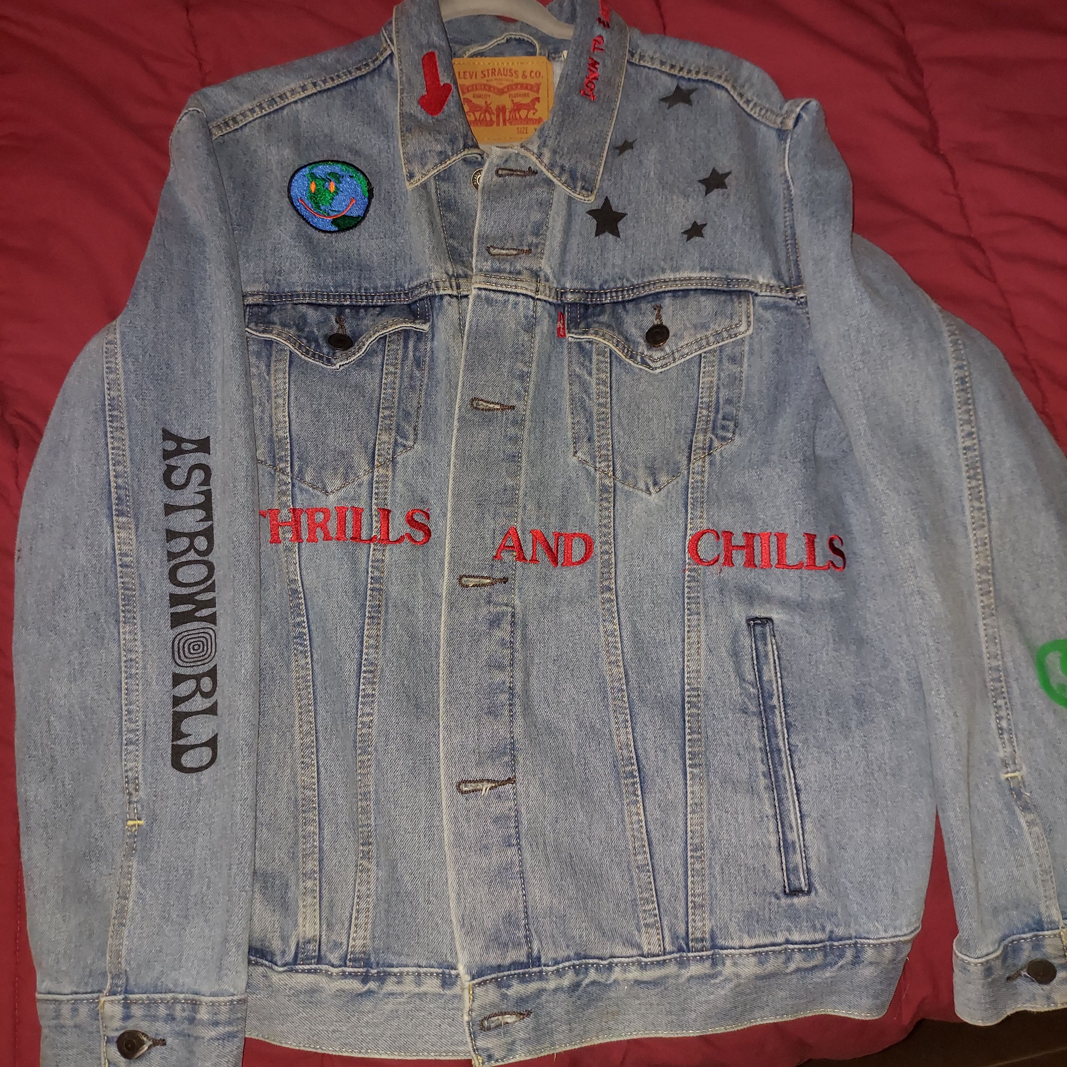 Astroworld levis hotsell denim jacket