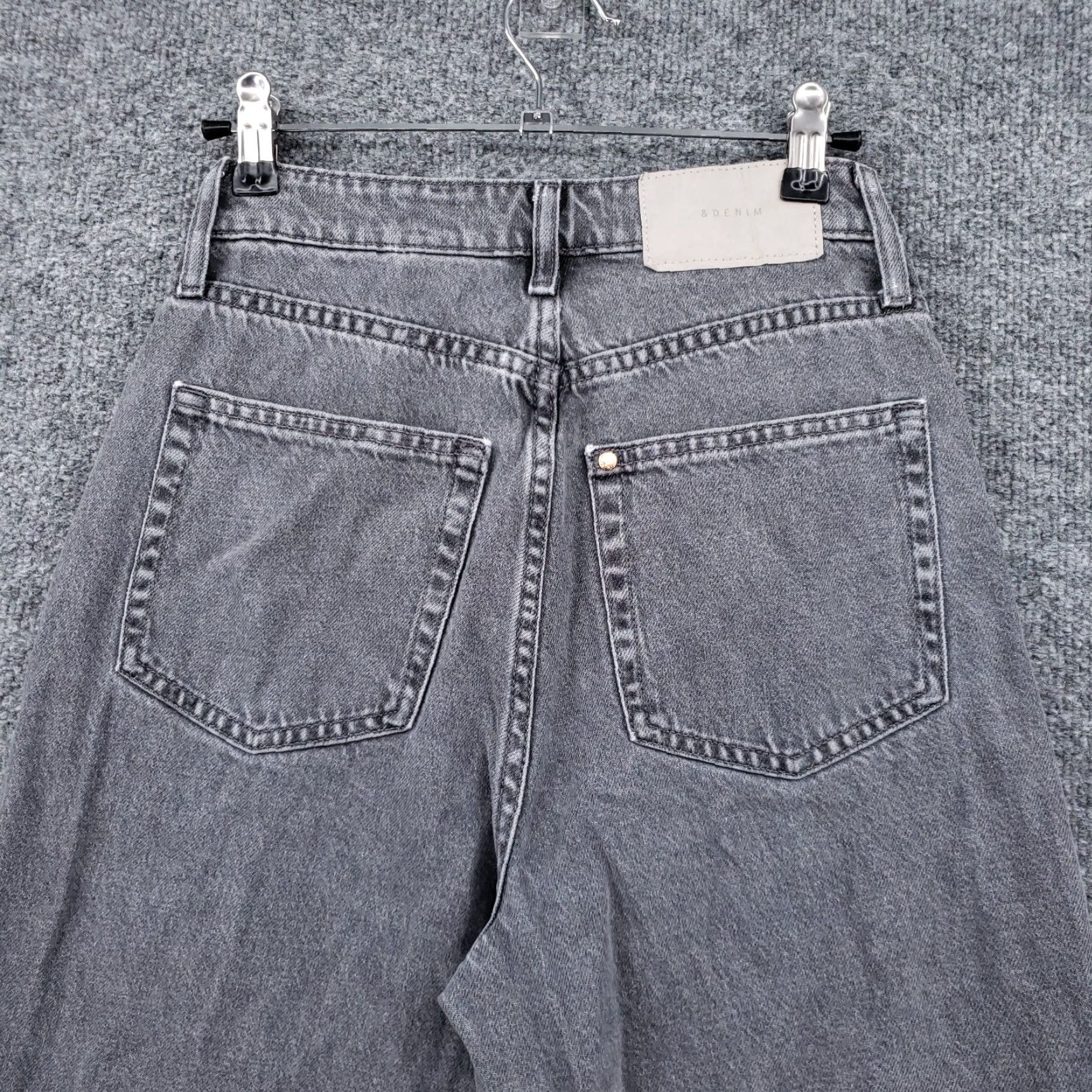 H&M H&M Jeans Women 0 Ultra High Rise Mom Loose Ankle Length Stone Wash Gray Denim Size 25" / US 0 / IT 36 - 6 Thumbnail