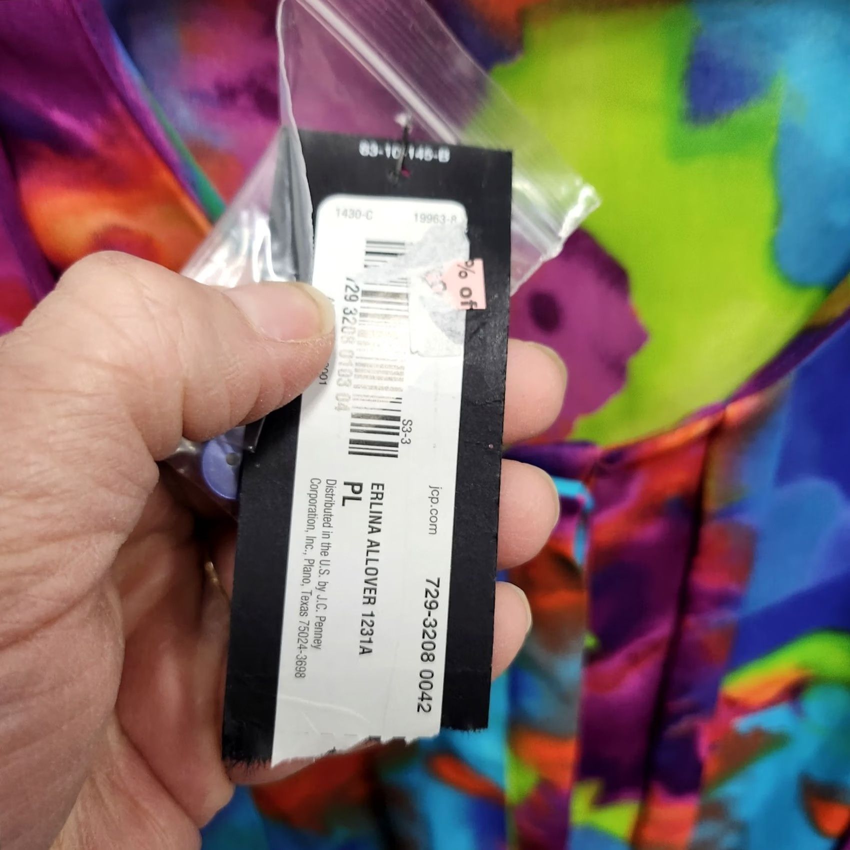 Worthington Worthington Womens Blouse Petite Large Abstract Print Artsy Short Sleeve Top NWT Blouse (+Petites) Multicolor Size L / US 10 / IT 46 - 7 Thumbnail