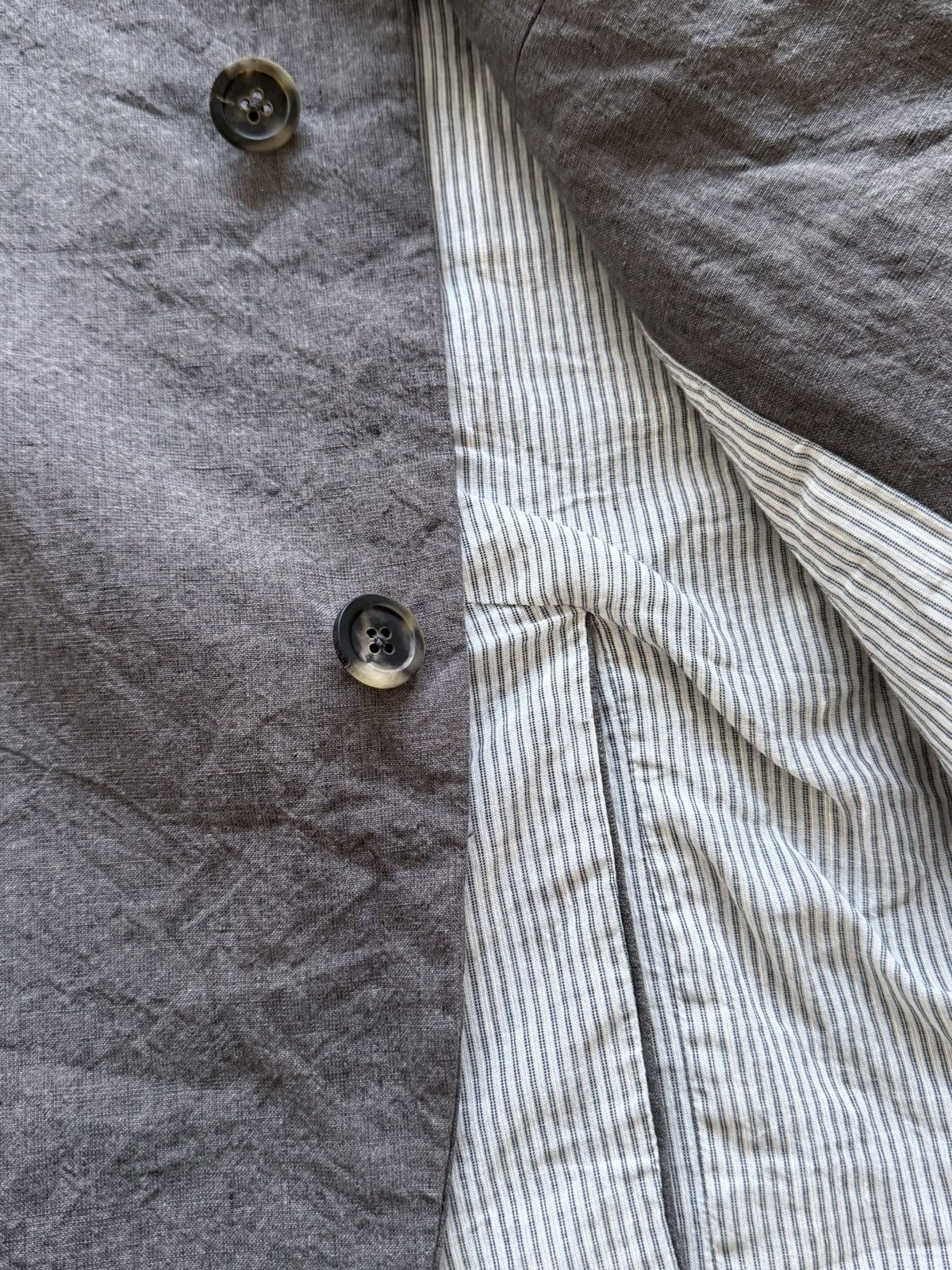 Forme D'Expression Forme Dexpression Gray Linen Jacket + Pants Suit Size 38R - 13 Thumbnail