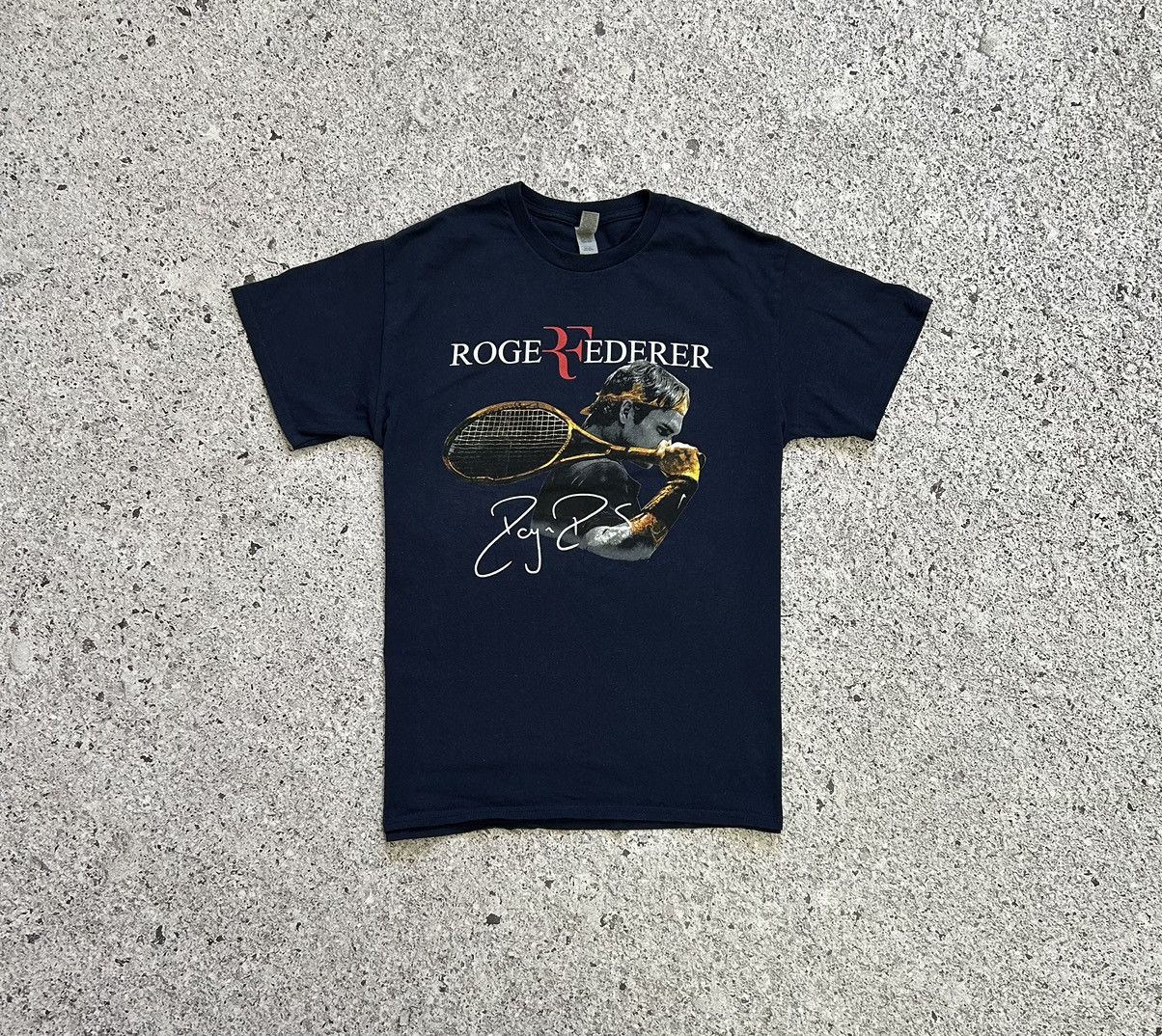 Vintage Vintage Roger Federer Tennis Retro Graphic T-Shirt Y2K Hype Size US M / EU 48-50 / 2 - 2 Thumbnail