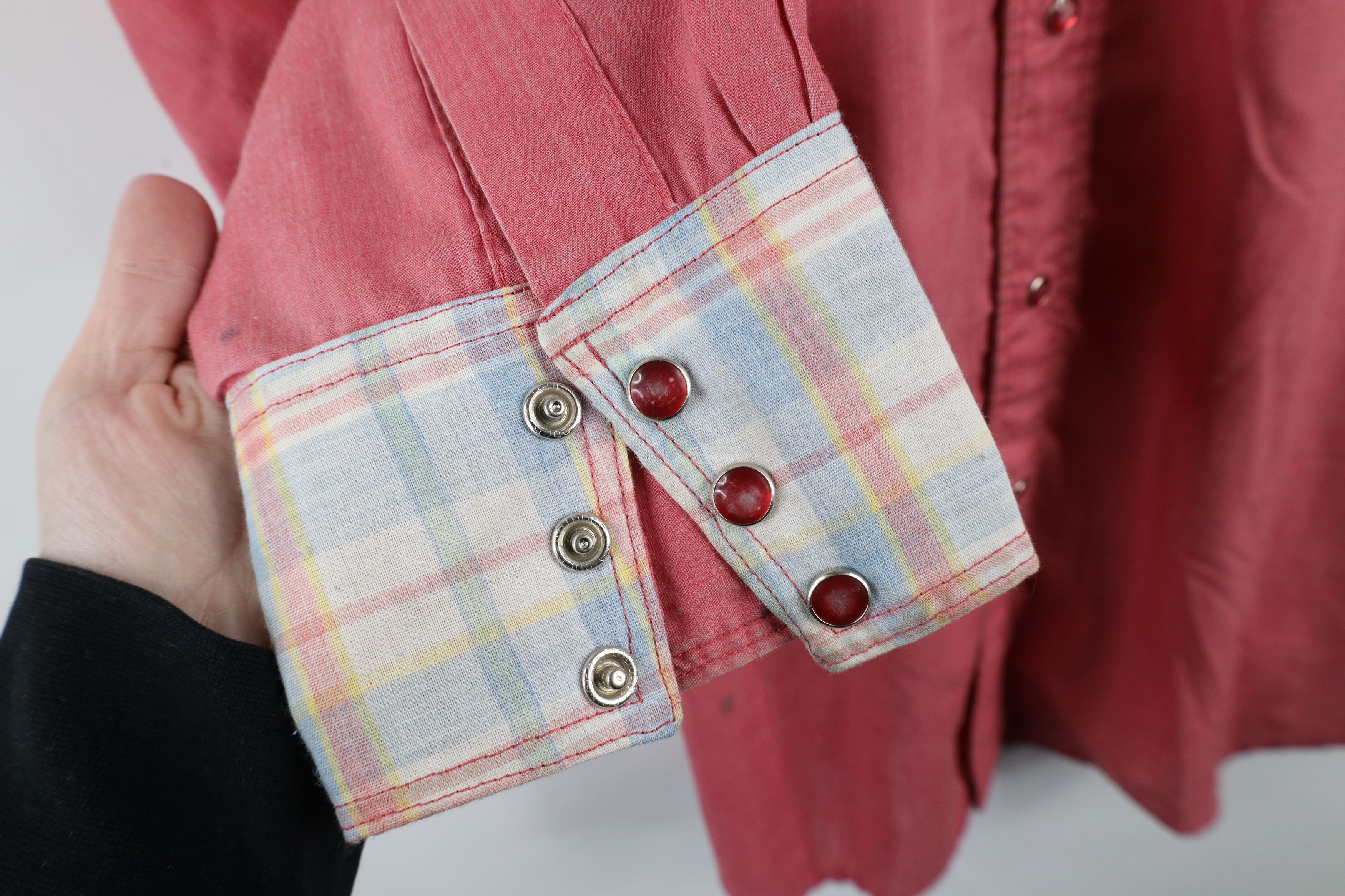 Vintage Vintage 70s Rockabilly Chambray Western Cowboy Button Shirt Size US XXL / EU 58 / 5 - 9 Thumbnail
