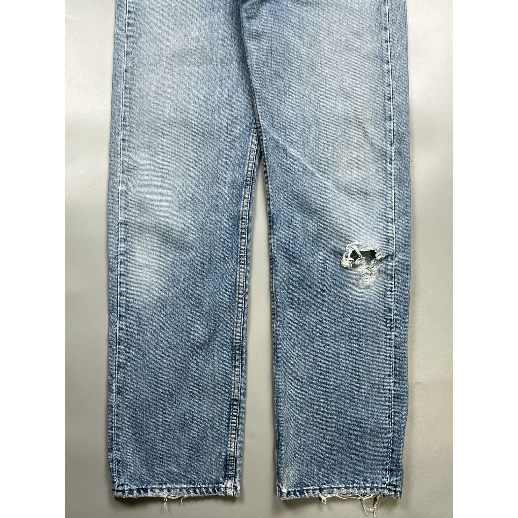 Levi's Levi’s 501 Made in USA Distressed Denim Jeans Pants (Y0909) Size US 34 / EU 50 - 2 Thumbnail