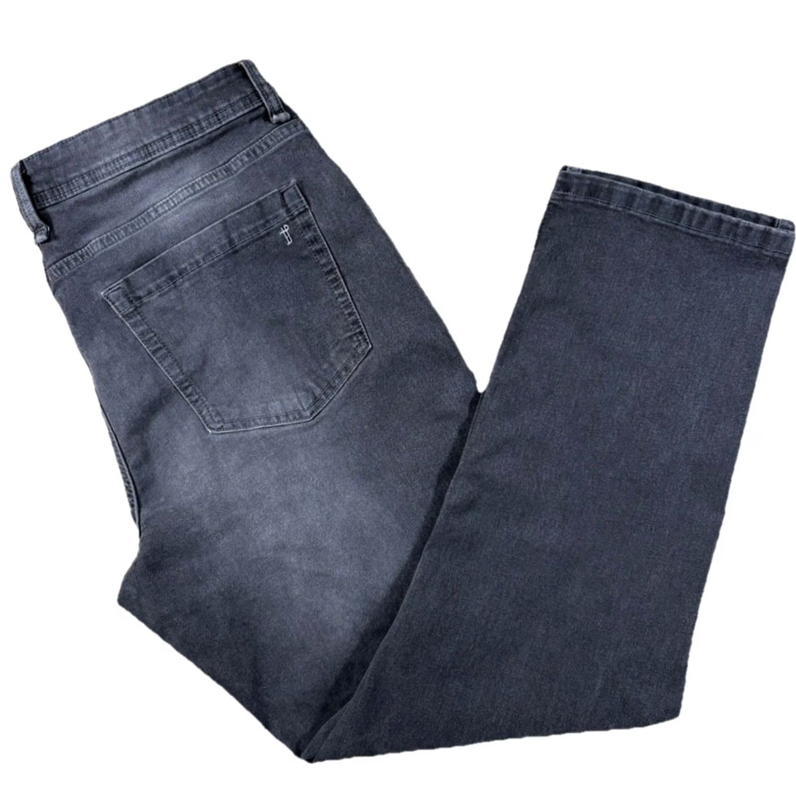 Vintage VINTAGE? The Perfect Jean NYC Athletic Fit Stretch Jeans 35x28 Dark Wash Jeans Men 35 Regular Blue Athletic Fit Stretch 5-Pocket Design Mens Size US 35 - 2 Thumbnail