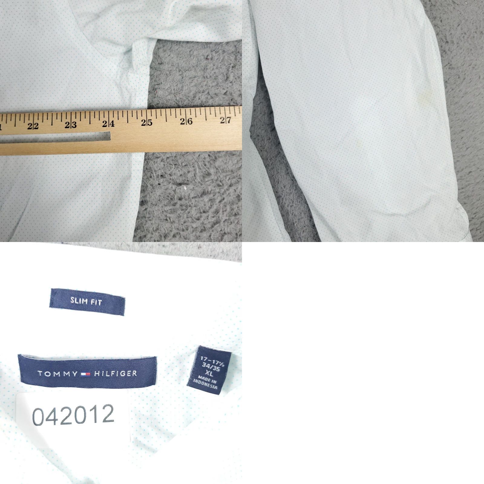 Tommy Hilfiger Tommy Hilfiger Shirt Mens XL White Blue Casual Button-Up Long Sleeve - Cotton, Regular Fit, Vintage? No - Preppy Classic Logo Shirt Mens XL Blue Size US XL / EU 56 / 4 - 8 Thumbnail
