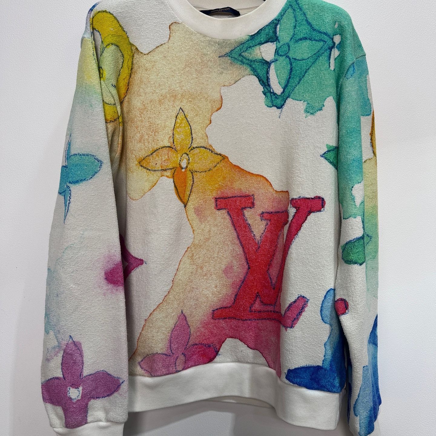 Louis Vuitton Louis Vuitton Watercolor Monogram Sweatshirt Size M Size US M / EU 48-50 / 2 - 1 Thumbnail