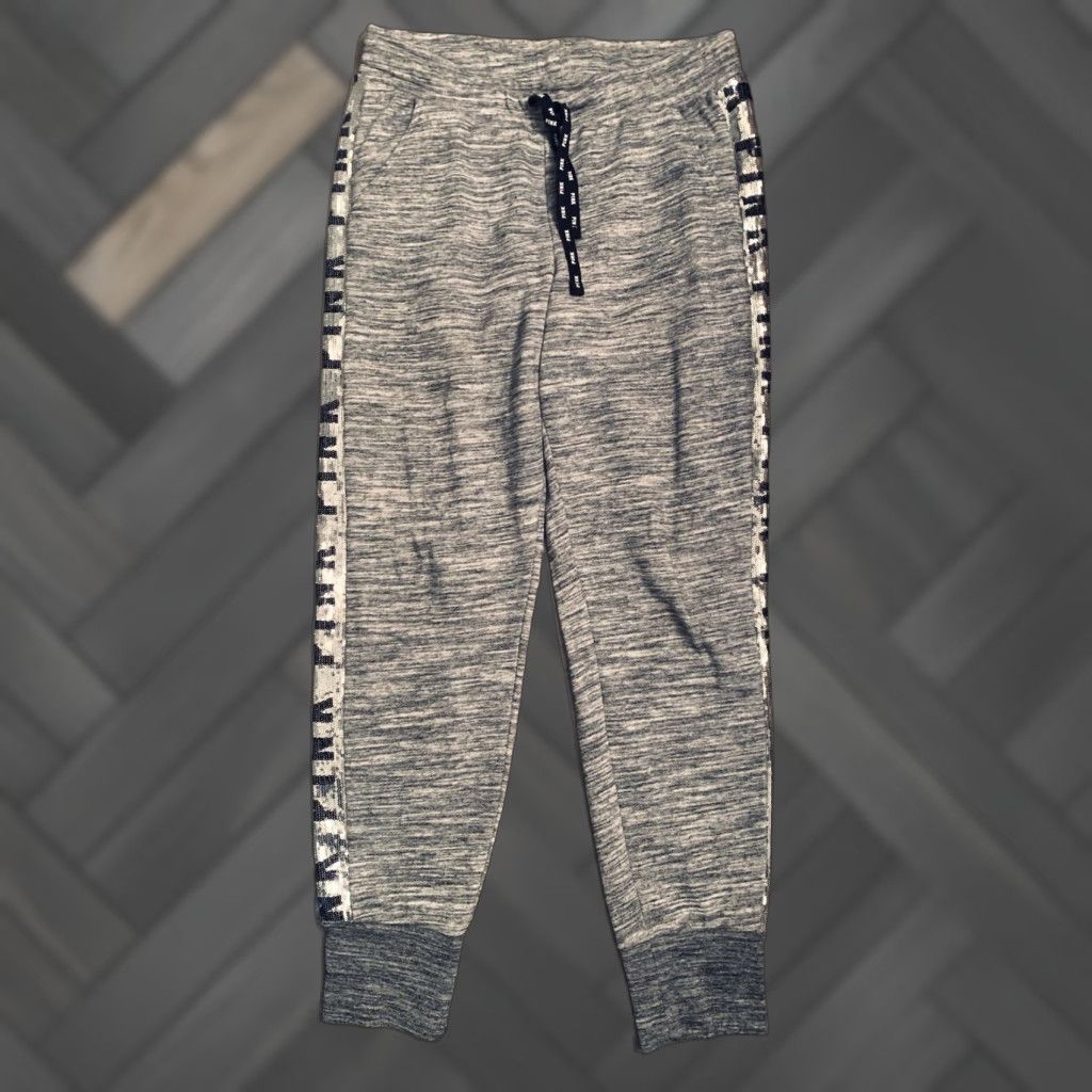 Pinko PINK Victoria’s Secret Medium Jogger Sweatpants with Silver Flip Sequins Sweatpants Regular Women M Gray Logo Elastic Waist Size 32" / US 10 / IT 46 - 1 Thumbnail