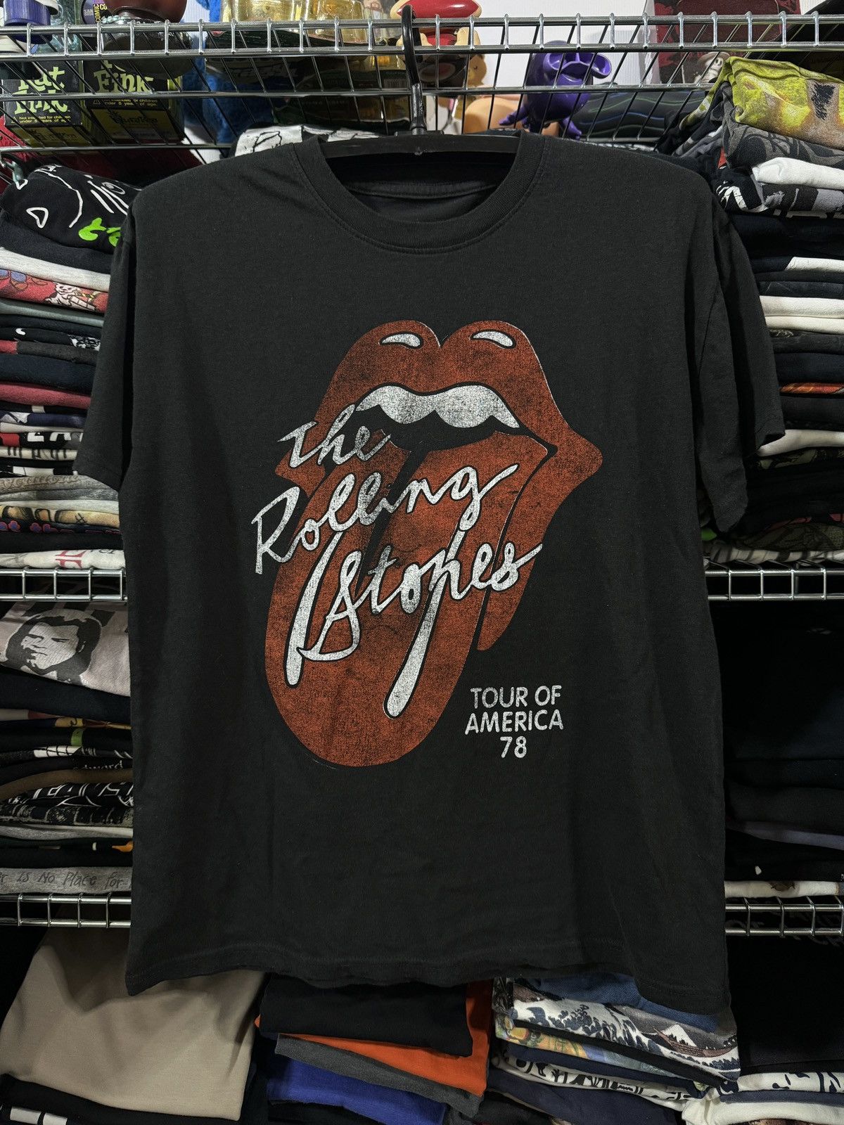 The Rolling stones Tour of america 78 rock Band tee Y2K