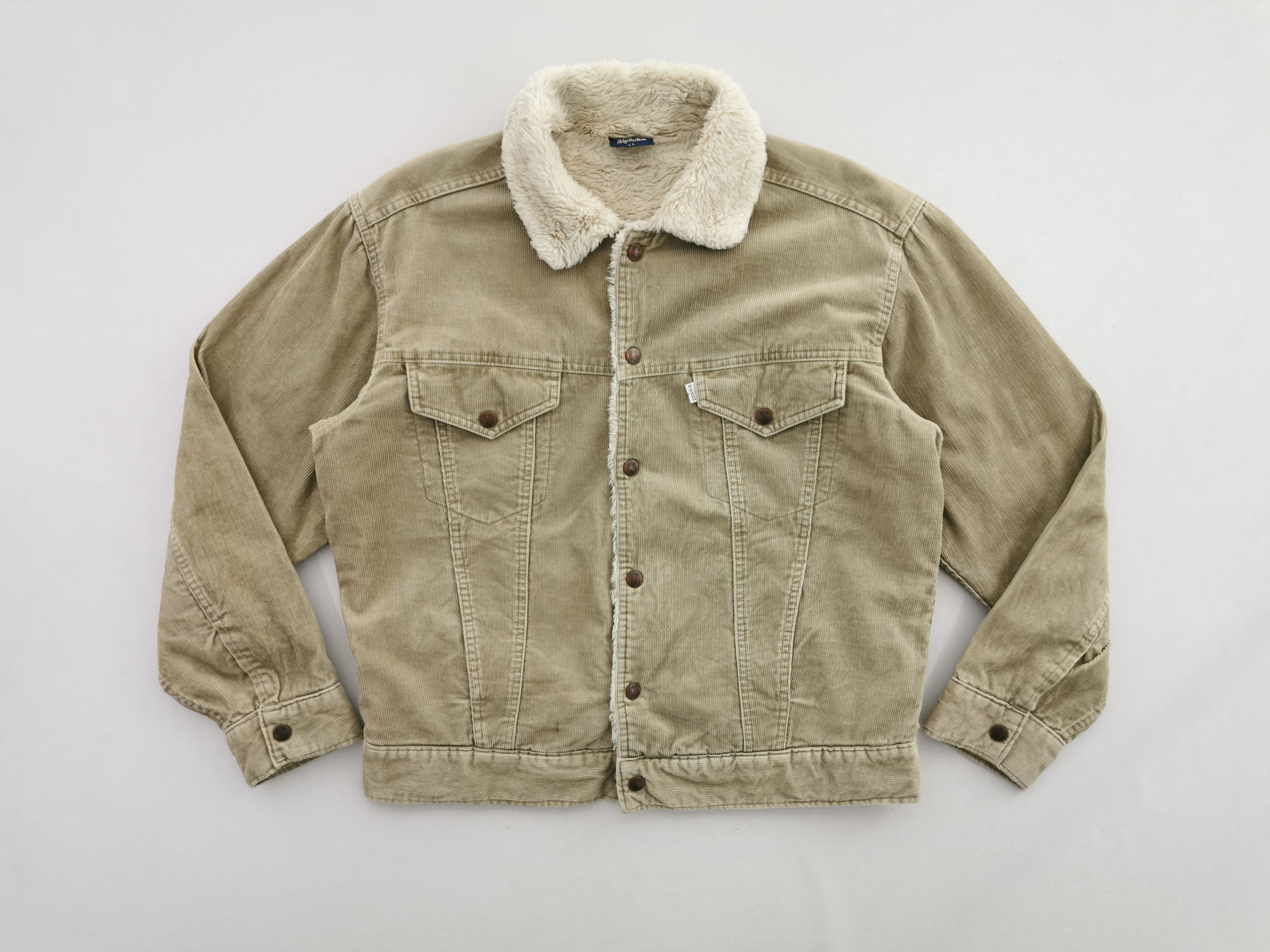 Big John Big John Corduroy Sherpa Fur Trucker Jacket Size L Size US L / EU 52-54 / 3 - 3 Thumbnail