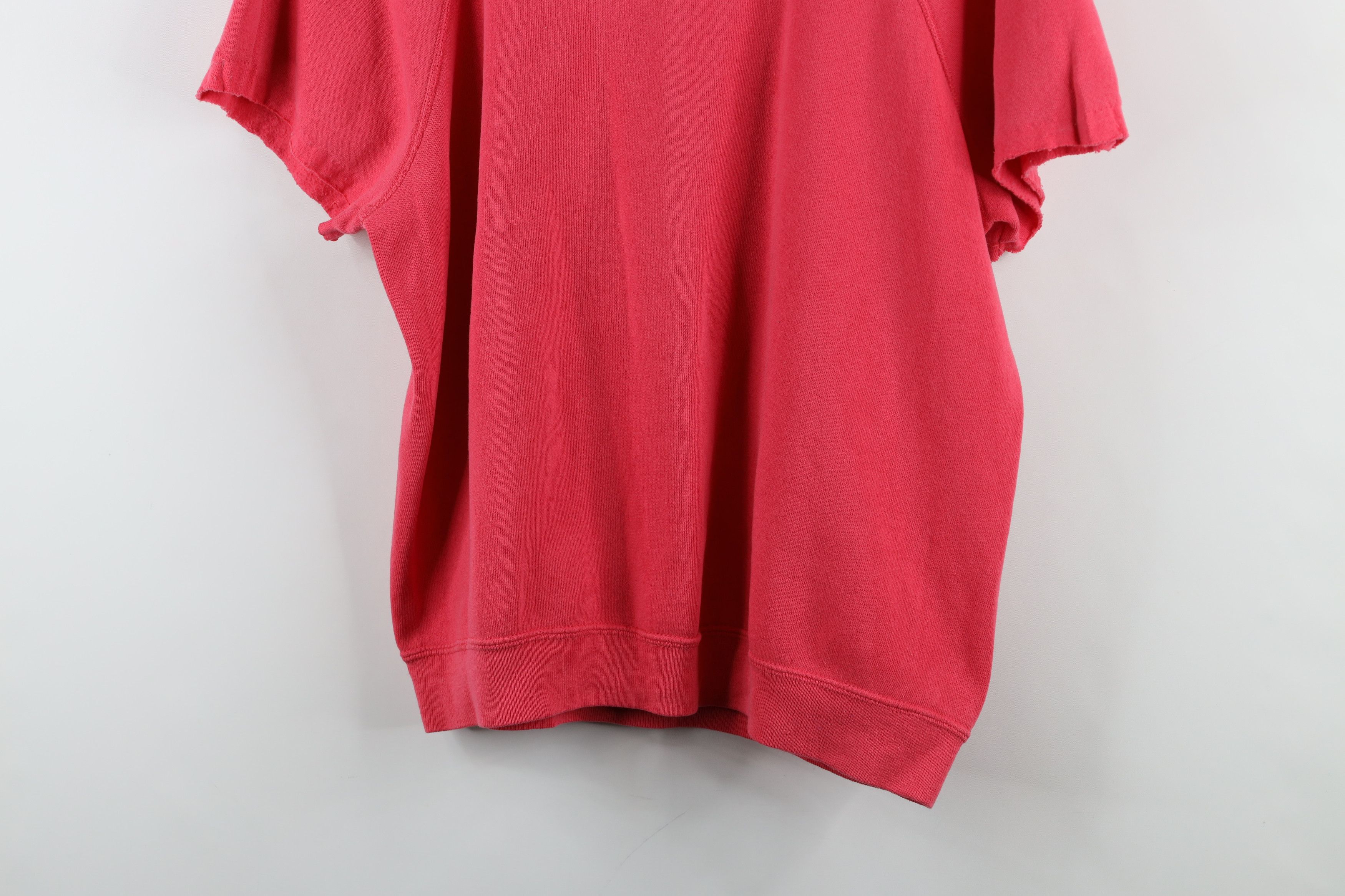 Vintage Vintage 90s Streetwear Blank Cut Off Short Sleeve Sweatshirt Size XL / US 12-14 / IT 48-50 - 3 Thumbnail