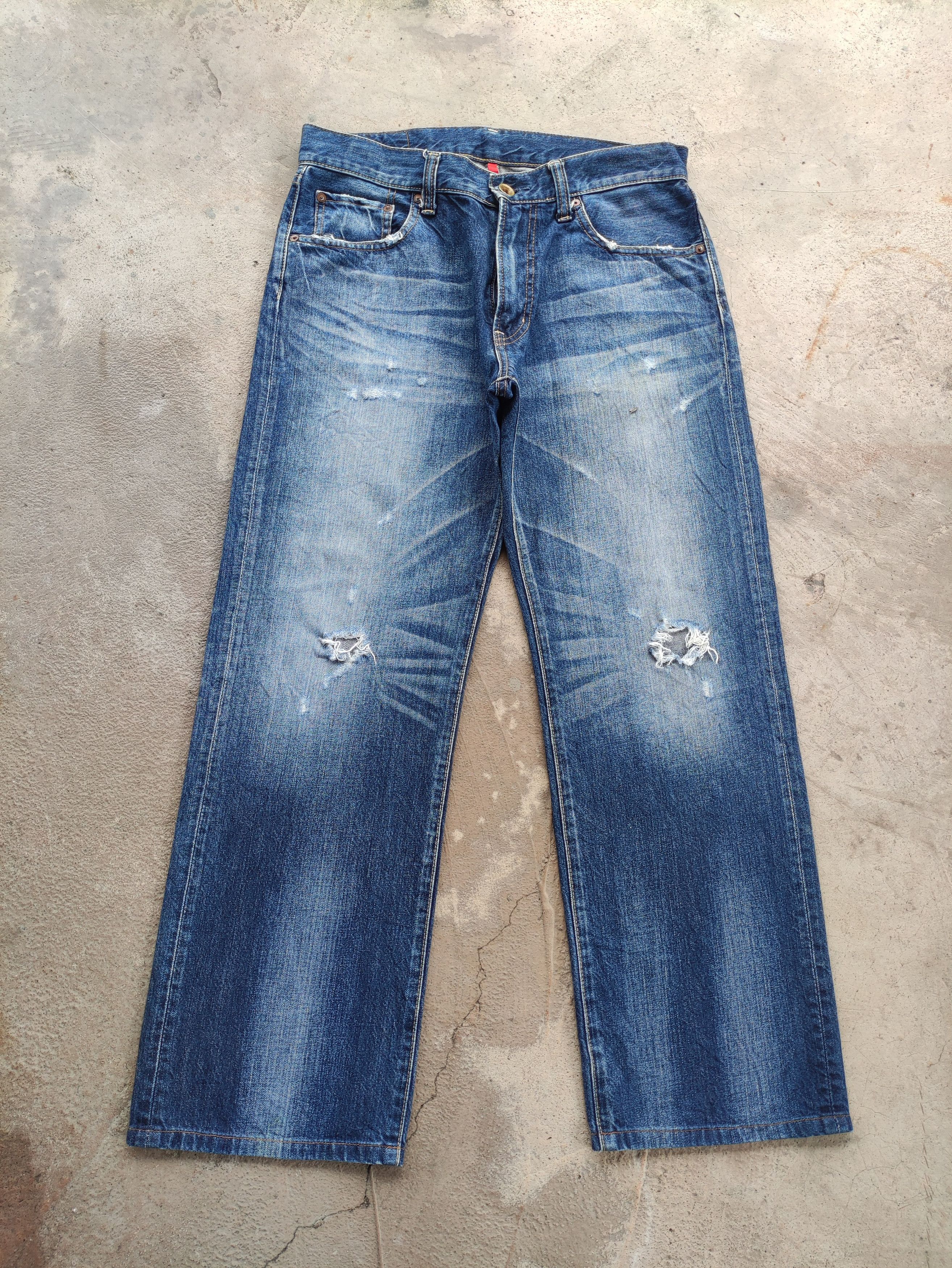 Japanese Brand Vintage Japanese Jean Baggy Distressed Faded Denim Size US 34 / EU 50 - 1 Thumbnail