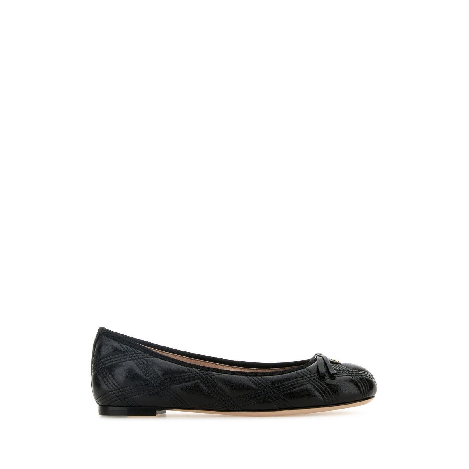 VALENTINO GARAVANI Black Leather Ballerina Flats New & Authe