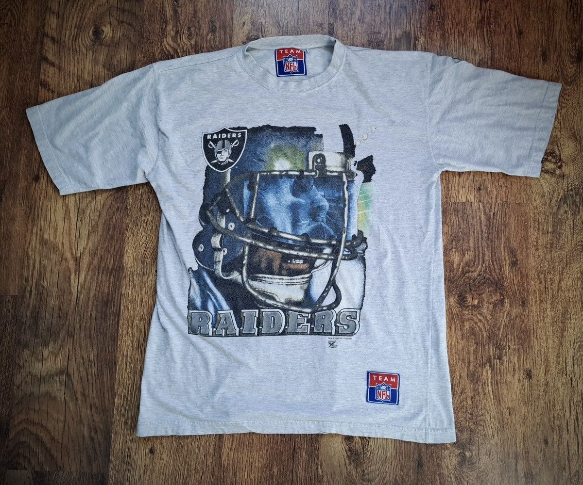 image of Raiders X Nflx T-Shirt 1997 in Grey, Men's (Size XL)