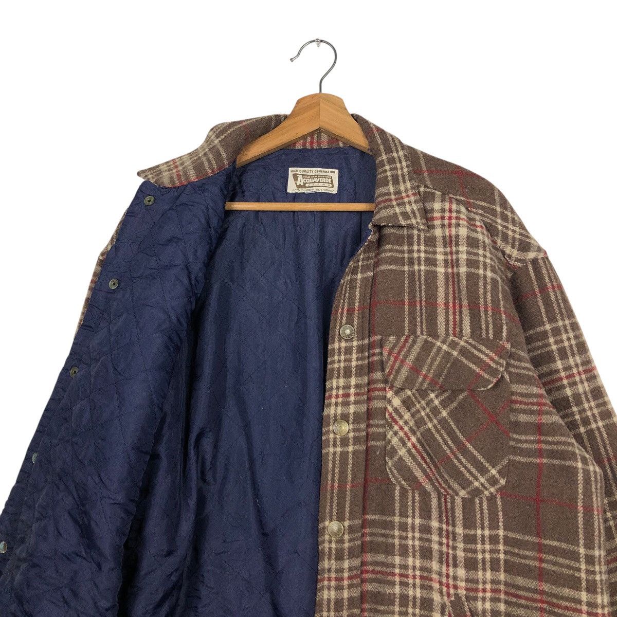 Japanese Brand × Vintage 📌Vintage Chore Worker Jacket Acquaverde Flannel Tartan Size US L / EU 52-54 / 3 - 13 Thumbnail