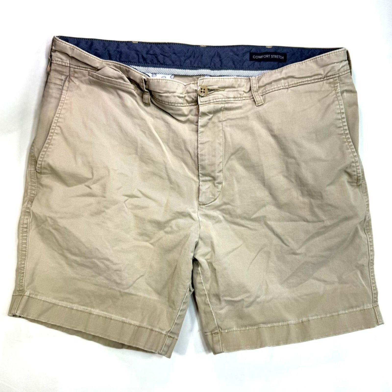 Bugatti Bugatti Men’s Tan chino shorts with Navy Blue Comfort sz 35 Size US 35 - 1 Thumbnail