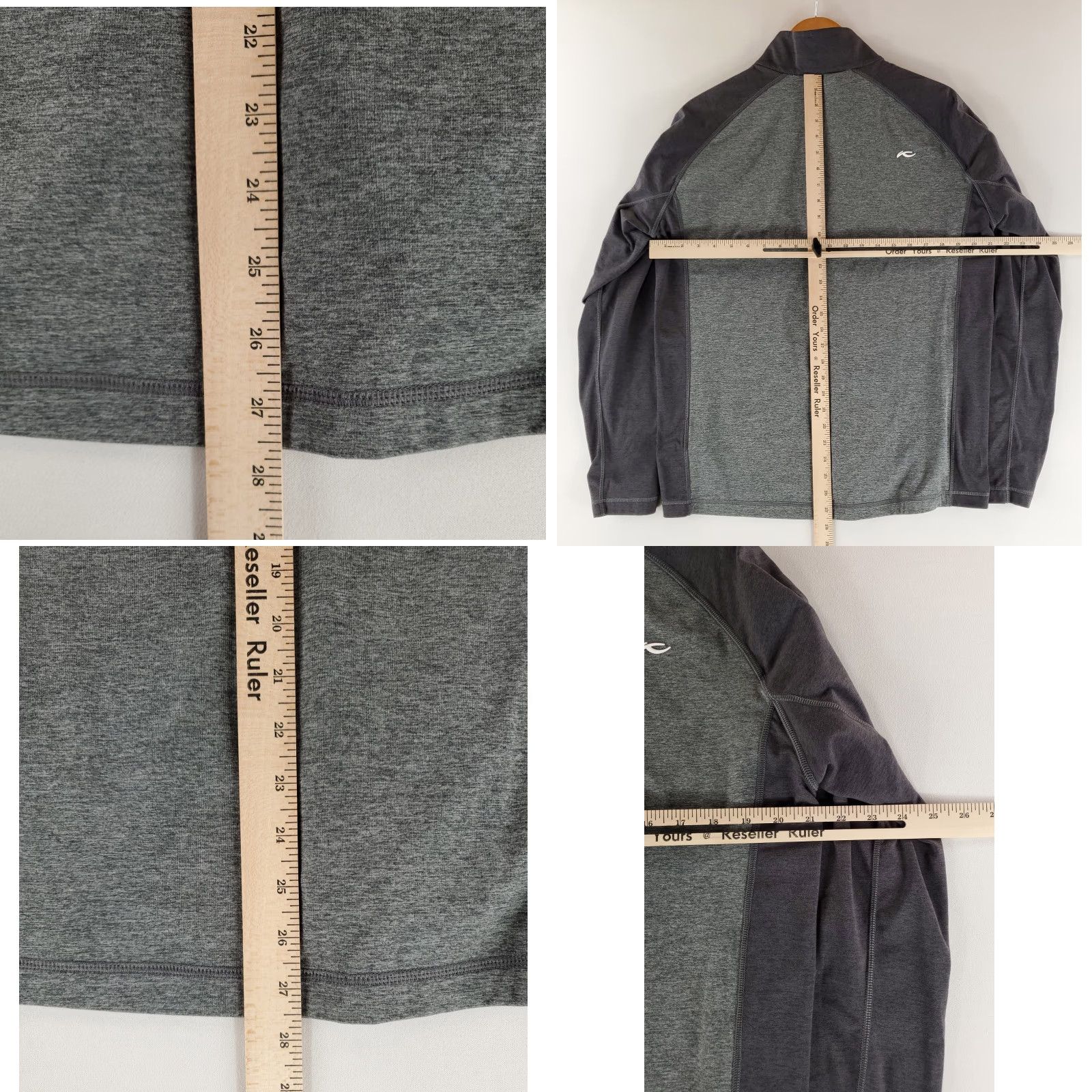 KJUS KJUS Curve 1/2 Zip 1/4 Zip Long Sleeve Pullover Shirt Performance Gray Mens L Shirt Size US L / EU 52-54 / 3 - 8 Thumbnail