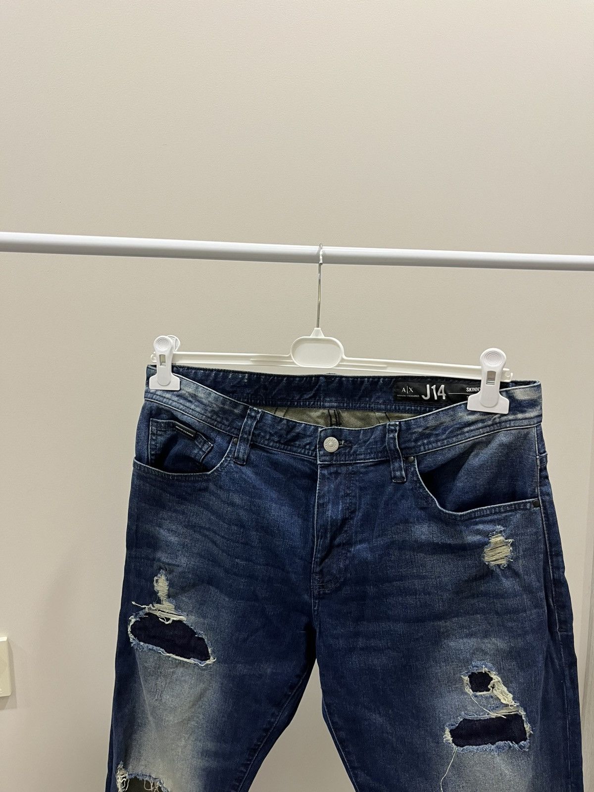 Japanese Brand Vintage Emporio Armani Y2K Denim Straight Jeans Old Money Size US 34 / EU 50 - 3 Thumbnail