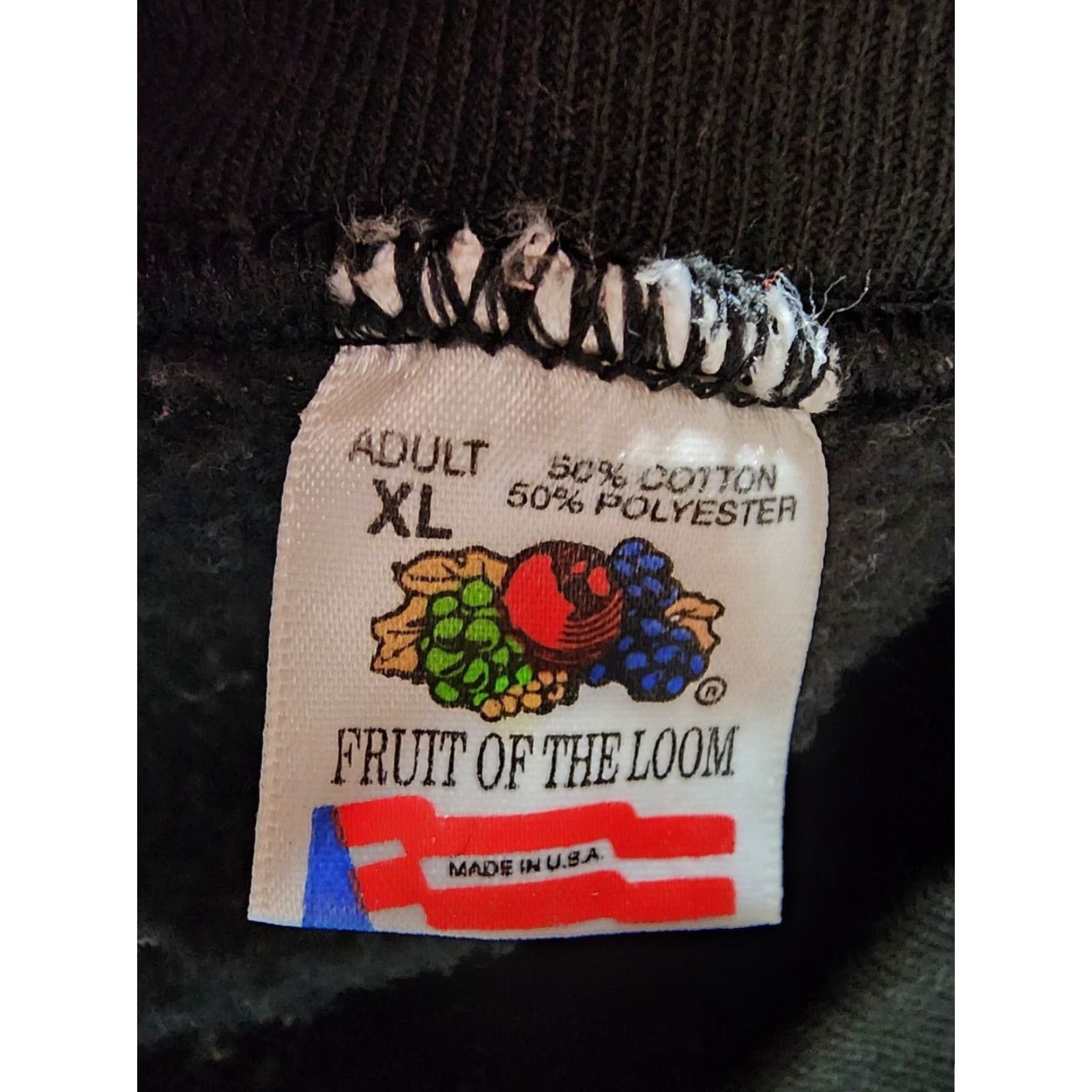 Fruit Of The Loom VINTAGE Boo Halloween Neon Sweatshirt Mens XL Black 90s Halloween Pullover Crew Neck Cotton Polyester Fleece Fruit of the Loom Sweatshirt Size US XL / EU 56 / 4 - 4 Thumbnail