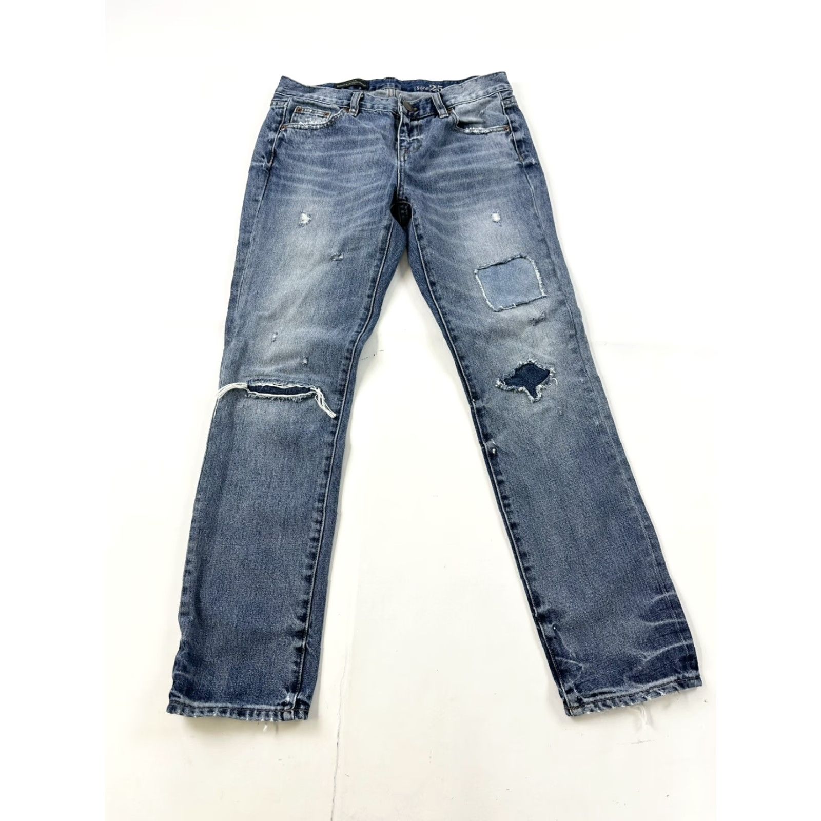 J.Crew J.Crew Jeans Women’s 25 Blue Distressed Patchwork Boyfriend Size 42" / US 20 - 2 Thumbnail