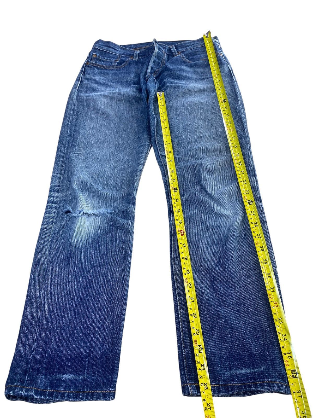Levi's Levi’s Ripped Acid Blue Wash Style Loose Jeans Size US 30 / EU 46 - 6 Thumbnail