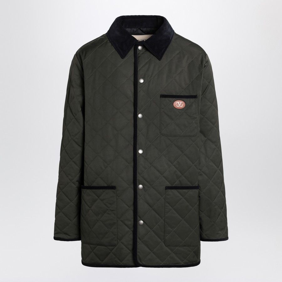 Valentino o1d2blof1025 Quilted Jacket in Olive Green Size US M / EU 48-50 / 2 - 1 Thumbnail