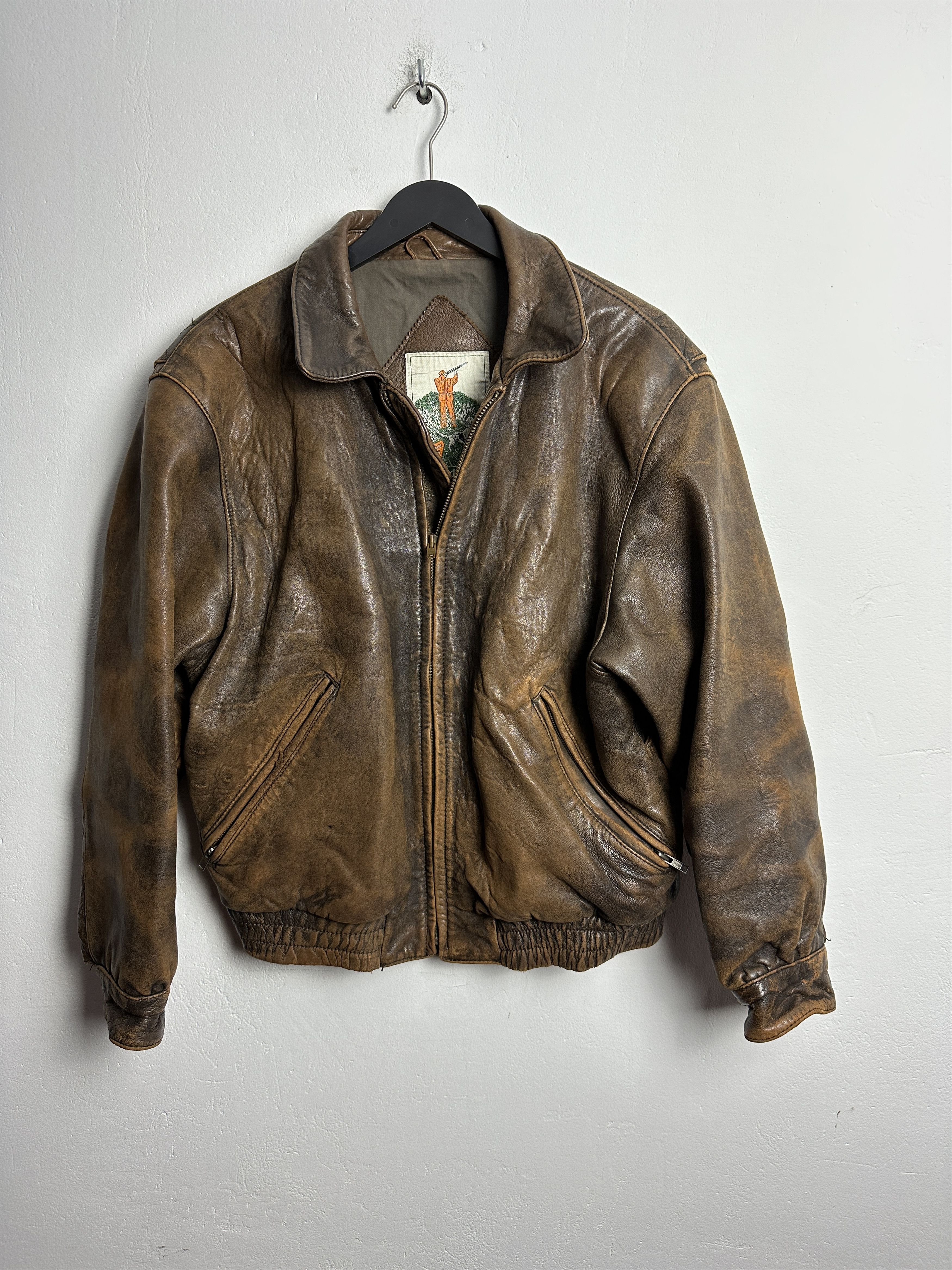 Vintage vintage leather jacket luis alvear bomber | Grailed