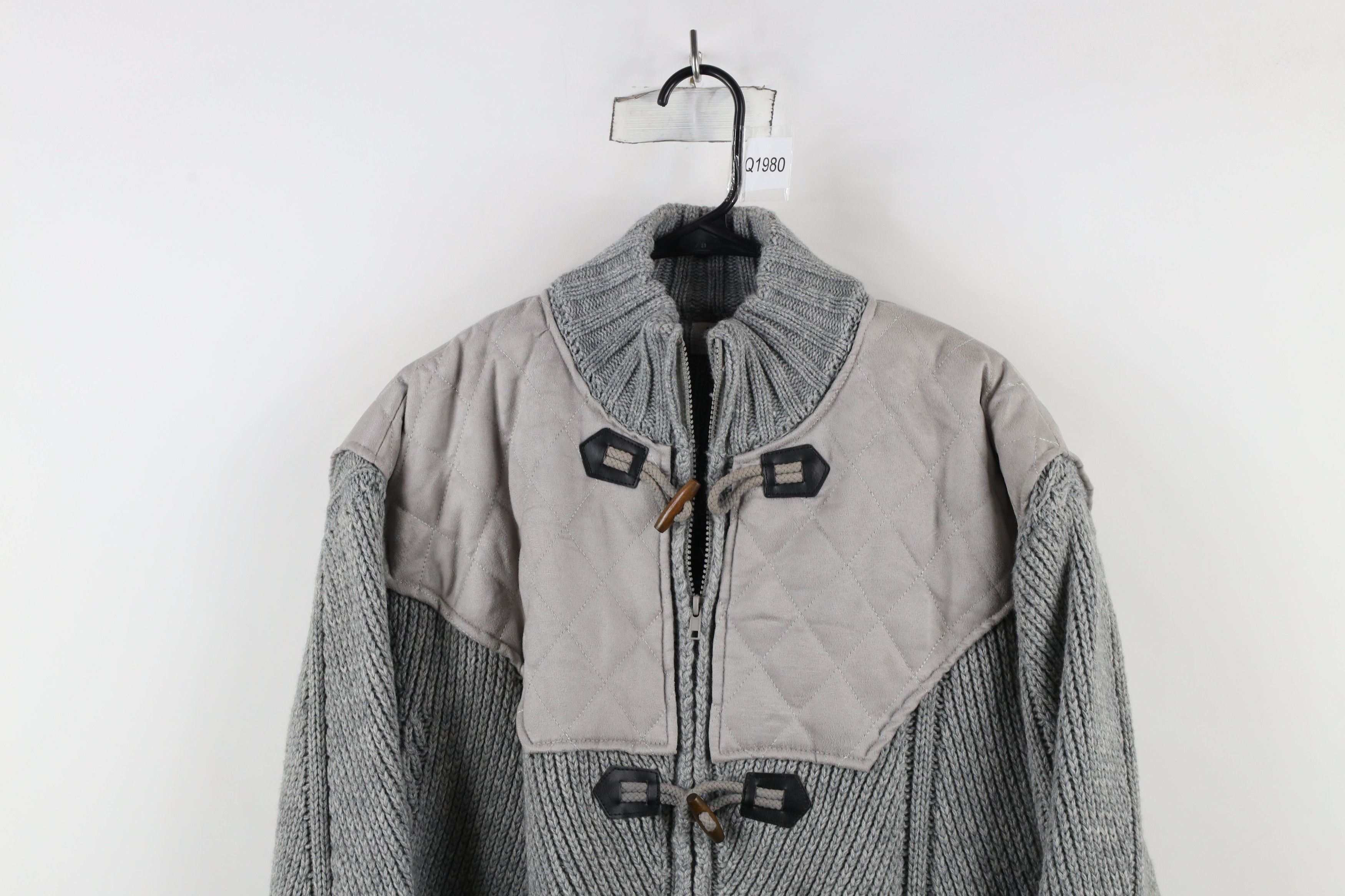 Vintage Vintage 90s Streetwear Toggle Button Knit Full Zip Sweater Size US XXL / EU 58 / 5 - 2 Thumbnail