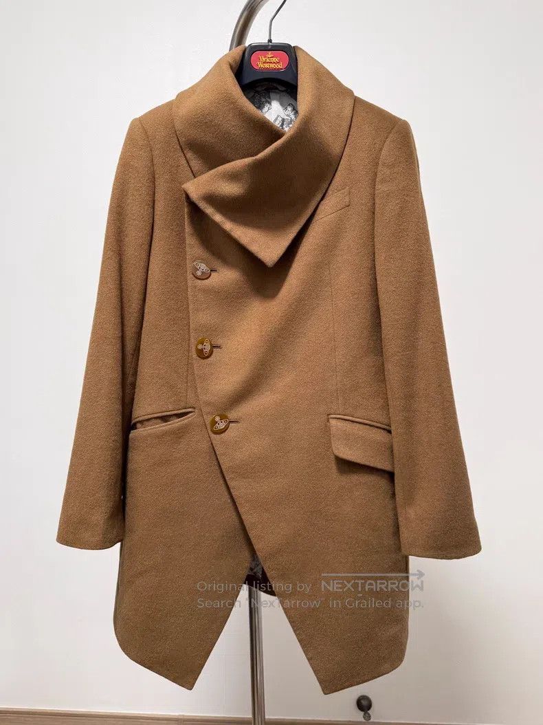 Vivienne Westwood Vivienne Westwood Camel Asymmetrical Wool Coat Size M / US 6-8 / IT 42-44 - 2 Thumbnail