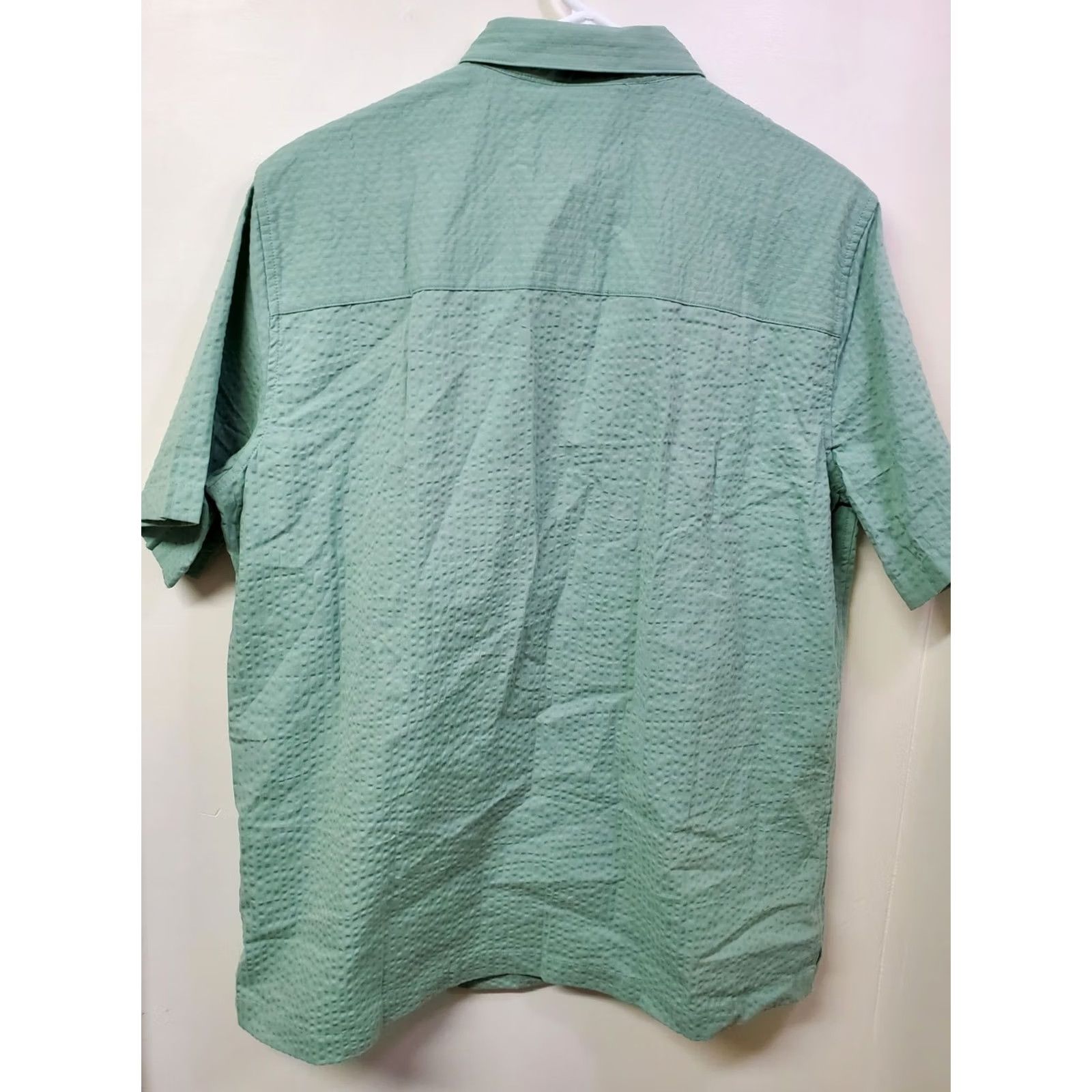 Gap Gap Seersucker Shirt Mens Large Granite Green Short Sleeve Button Up NWT Size US L / EU 52-54 / 3 - 7 Thumbnail