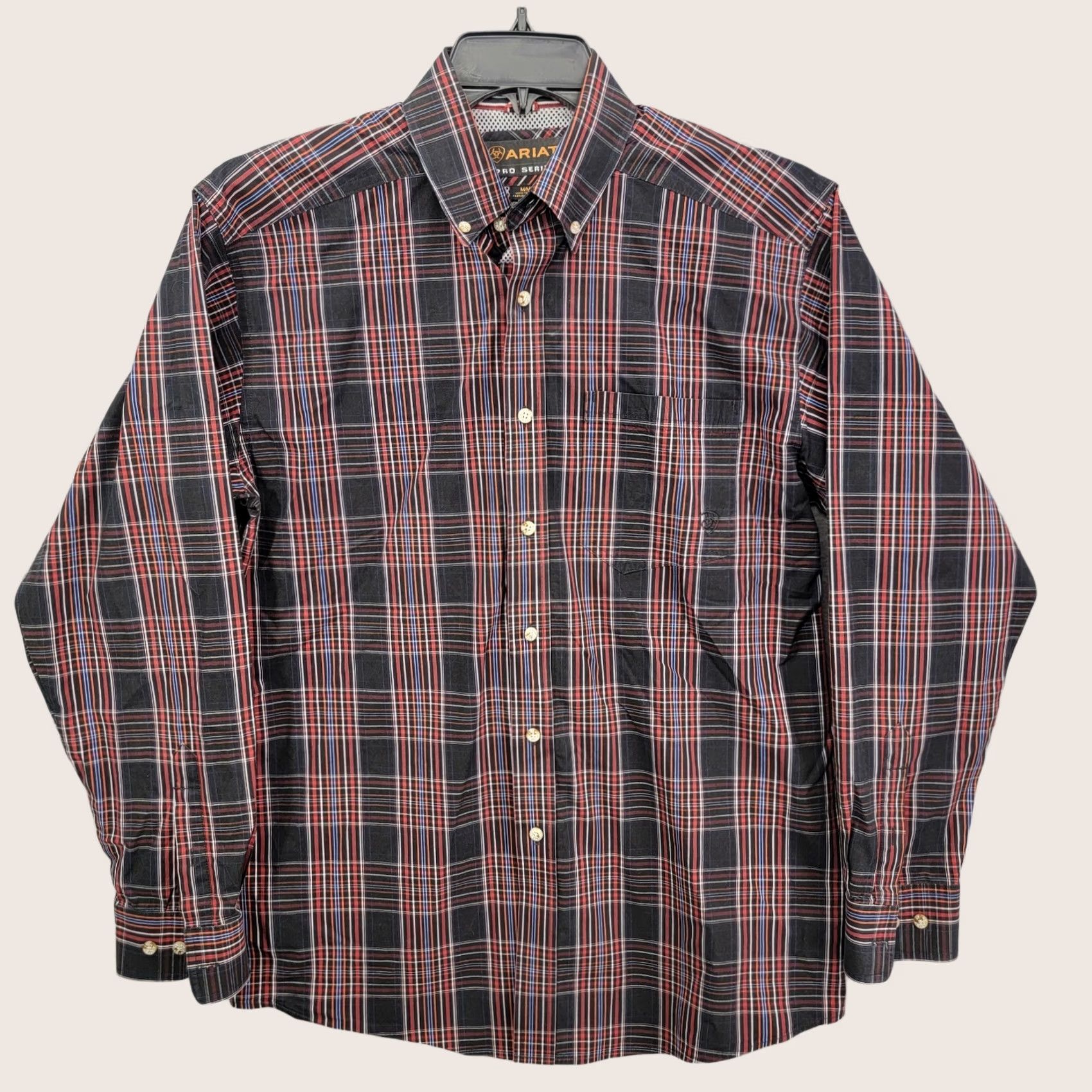 Ariat Ariat Pro Series mens Medium Long Sleeve Shirt button up western black red Size US M / EU 48-50 / 2 - 1 Thumbnail