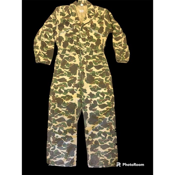 Unkwn 70's Walls Master Made USA CAMO Hunting Jumpsuit Coveralls S