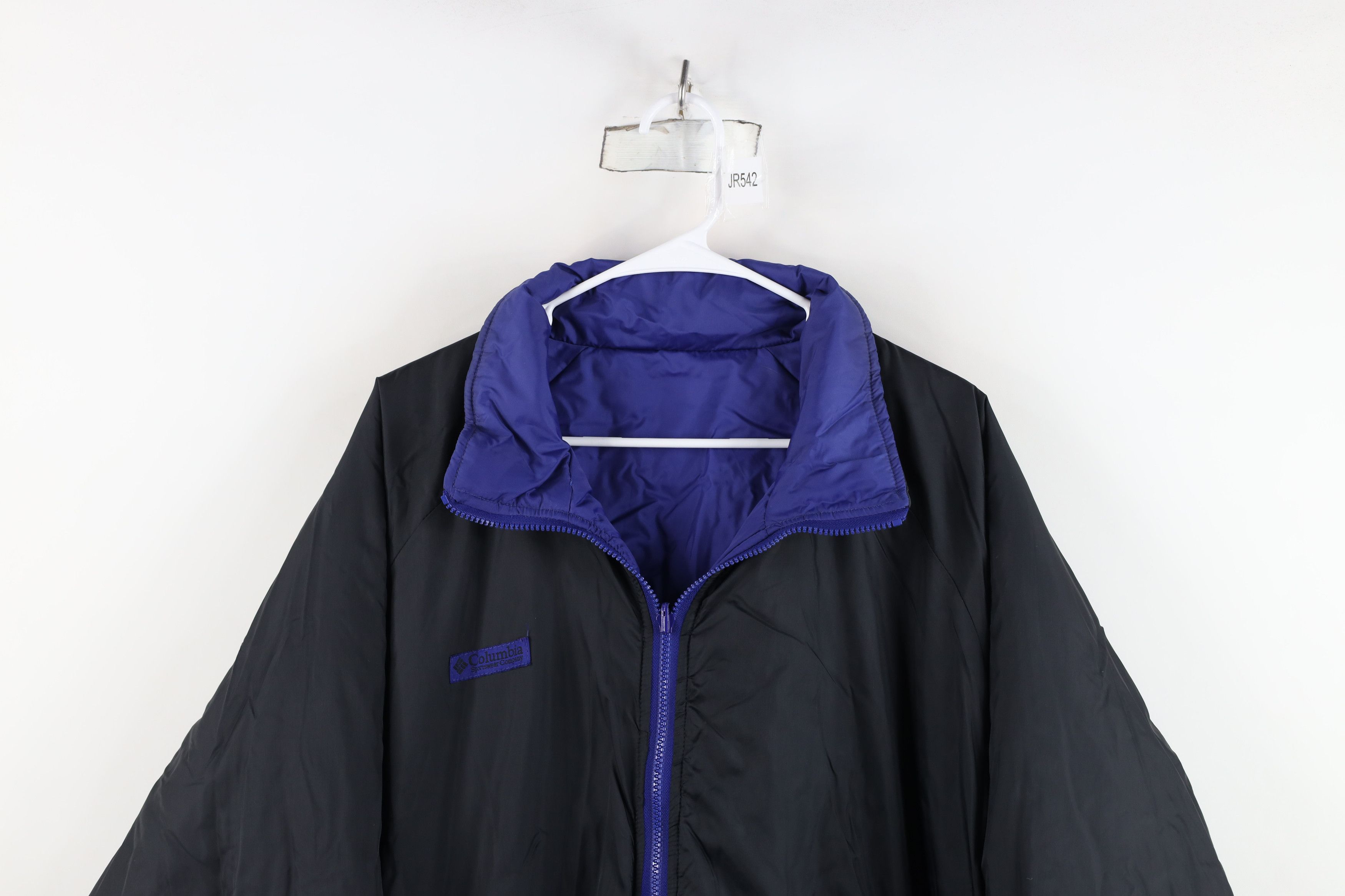 Columbia Vintage 90s Columbia Reversible Full Zip Puffer Jacket Coat Size US XL / EU 56 / 4 - 2 Thumbnail