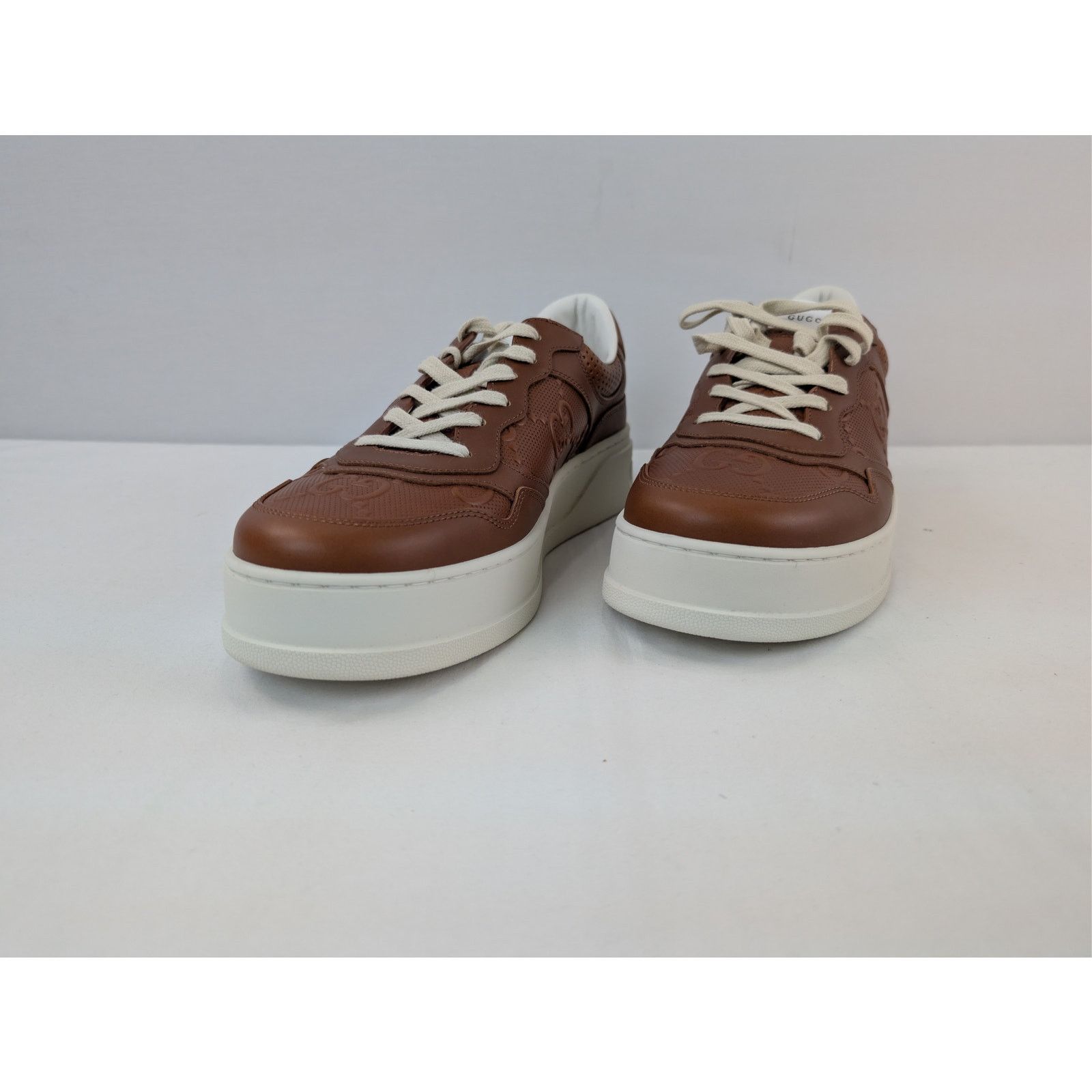 Gucci o1rshd1 Low Top Sneakers in Brown with White Sole Size US 12 / EU 45 - 7 Thumbnail
