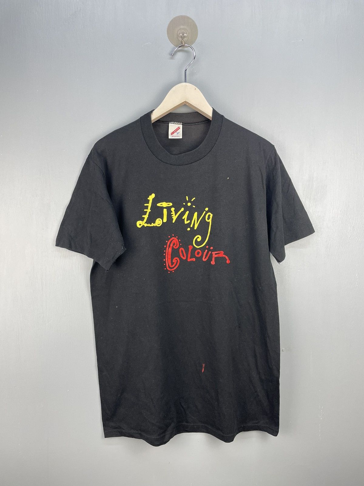 Vintage 80s Living Colour rock band t shirt