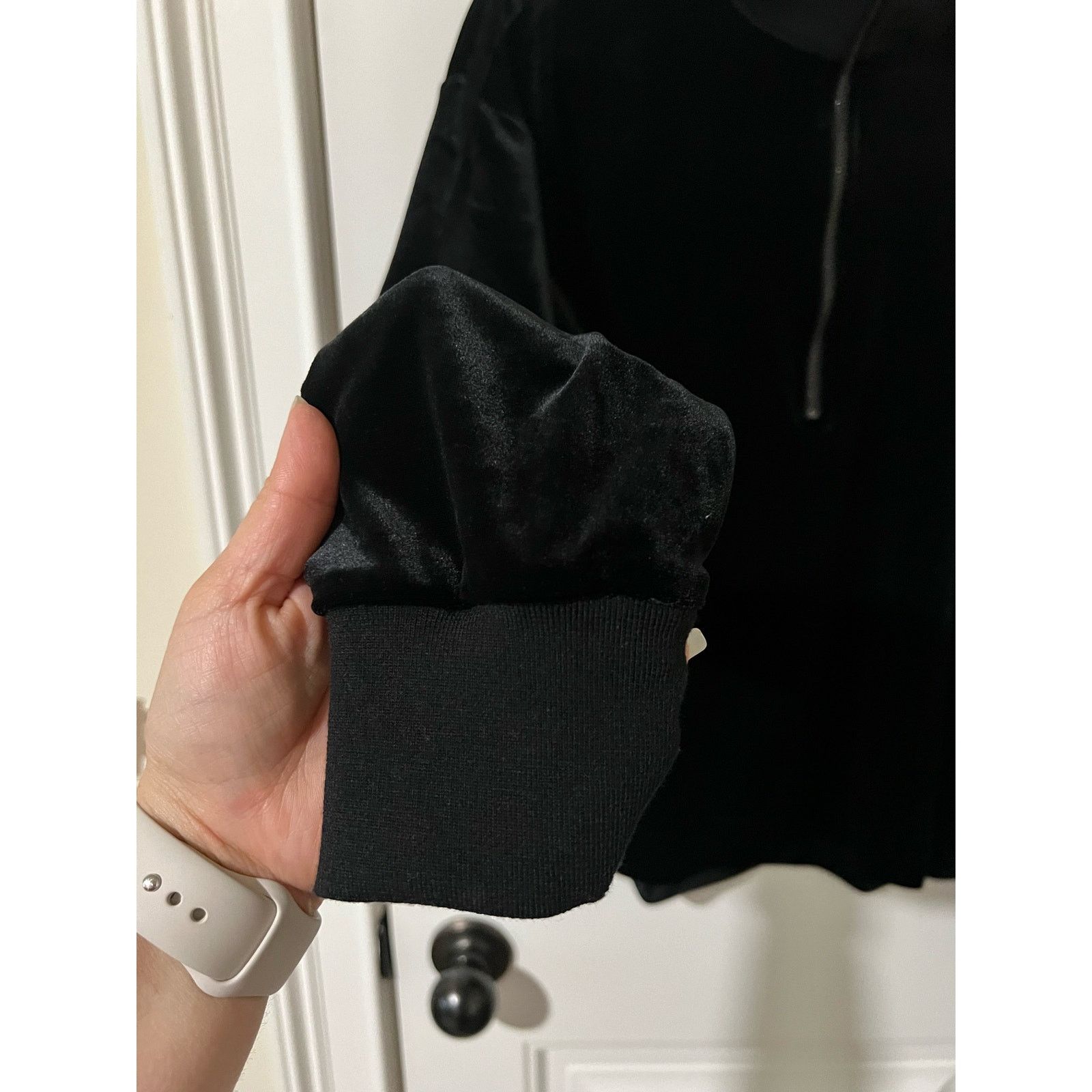 Spanx Plush Velvet Half Zip Top Relaxed Fit Ribbed collar & Cuff Size S / US 4 / IT 40 - 10 Thumbnail