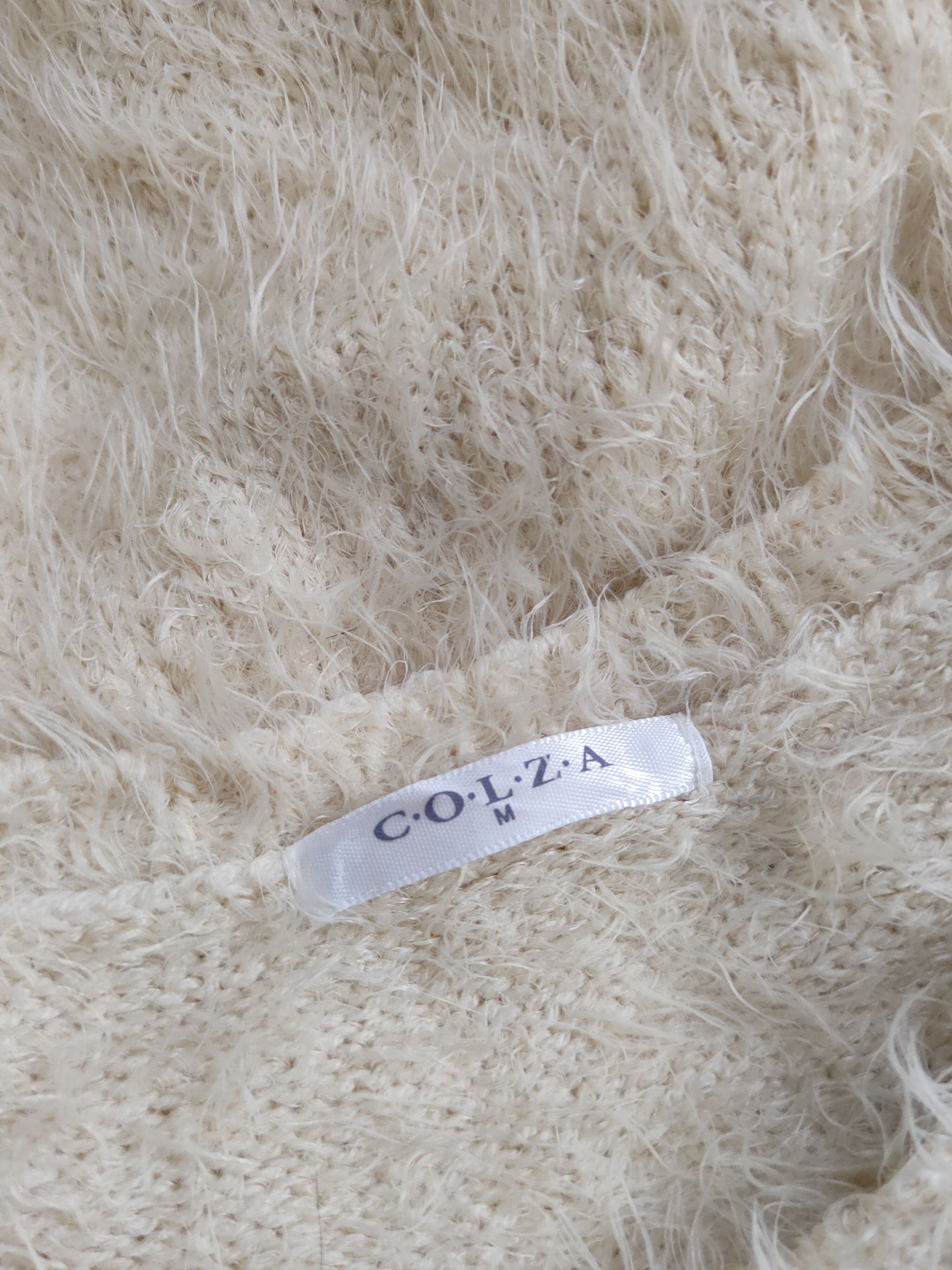 Homespun Knitwear C.o.l.z.a Cream Shag Shaggy Fur Mohair Knitwear #S2058 Size M / US 6-8 / IT 42-44 - 13 Thumbnail