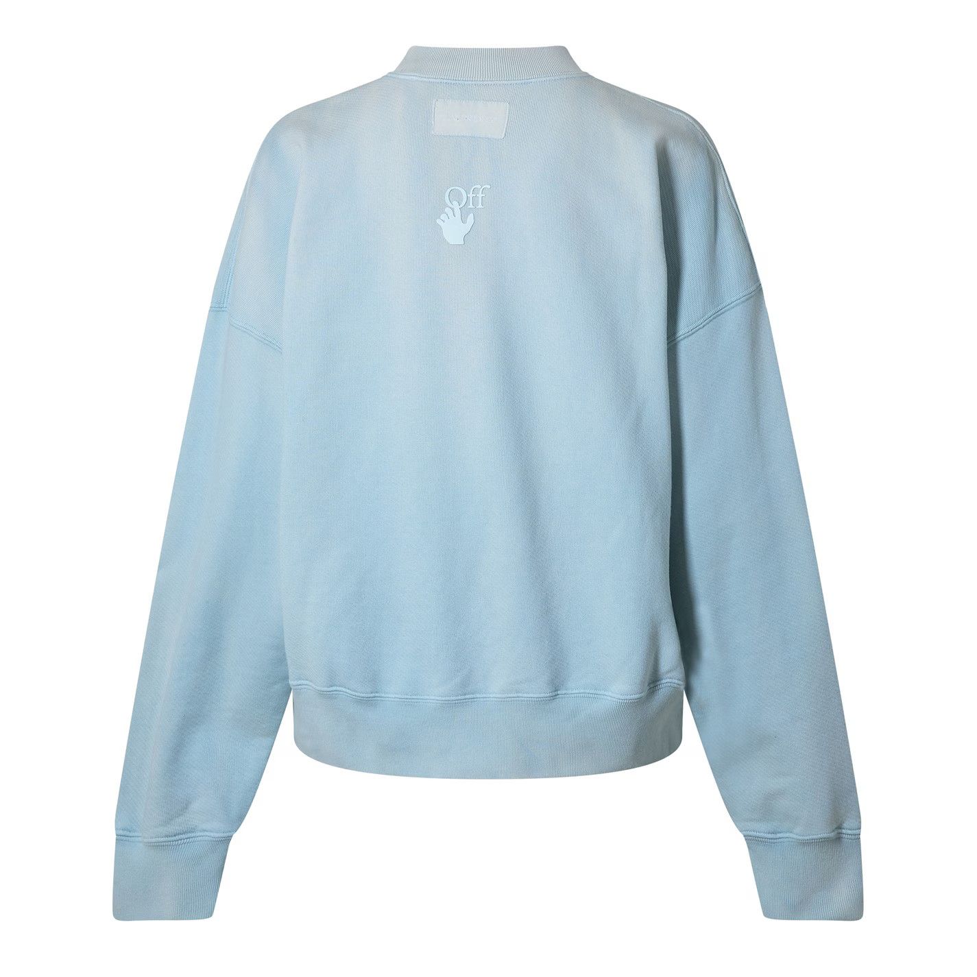 Off-White o1g2r1mq1224 Crewneck Sweatshirt in Light Blue Size XS / US 0-2 / IT 36-38 - 2 Thumbnail