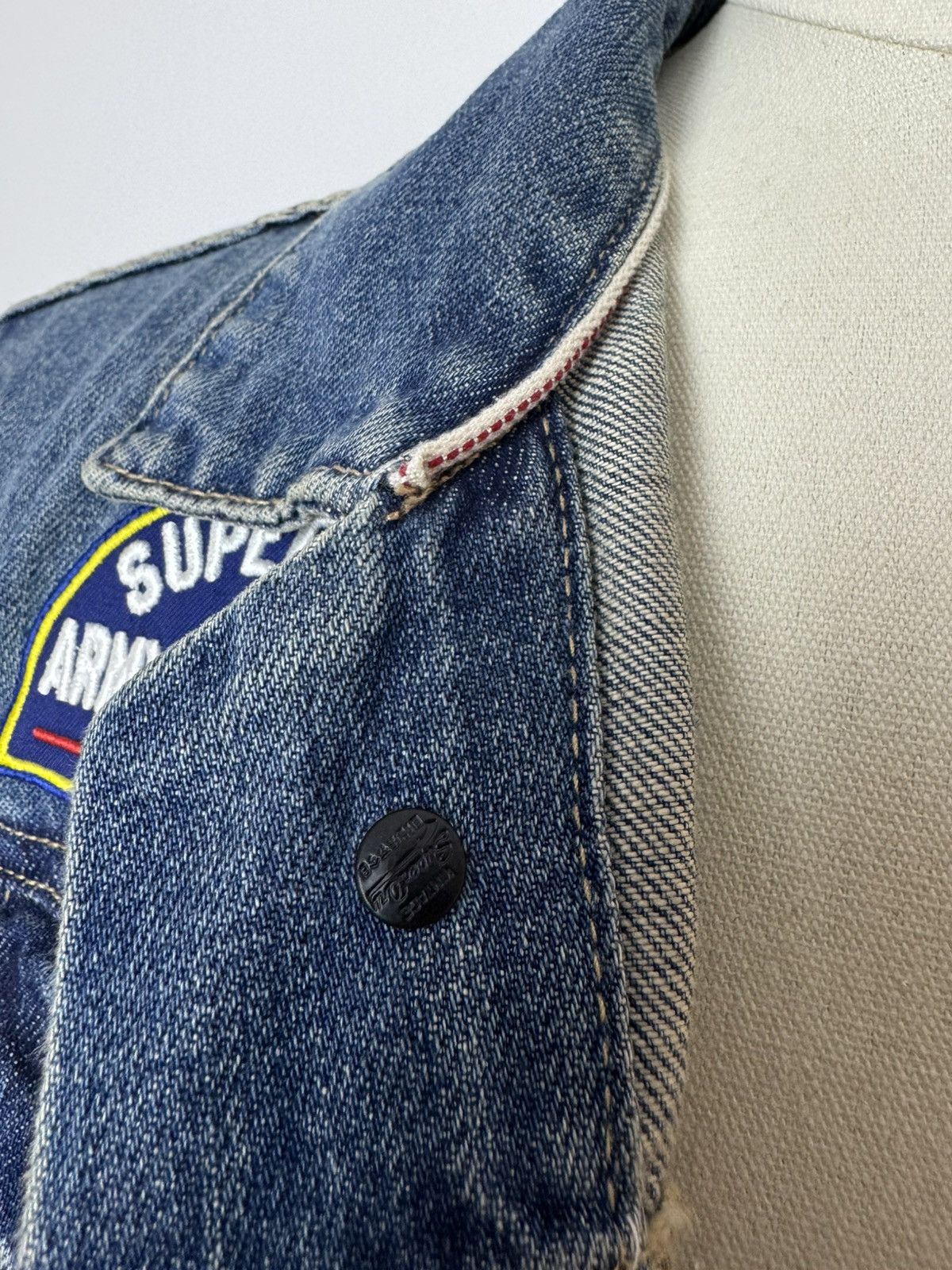 Superdry Superdry Army Division Denim Jacket biker motorcycle JKT Size US M / EU 48-50 / 2 - 12 Thumbnail
