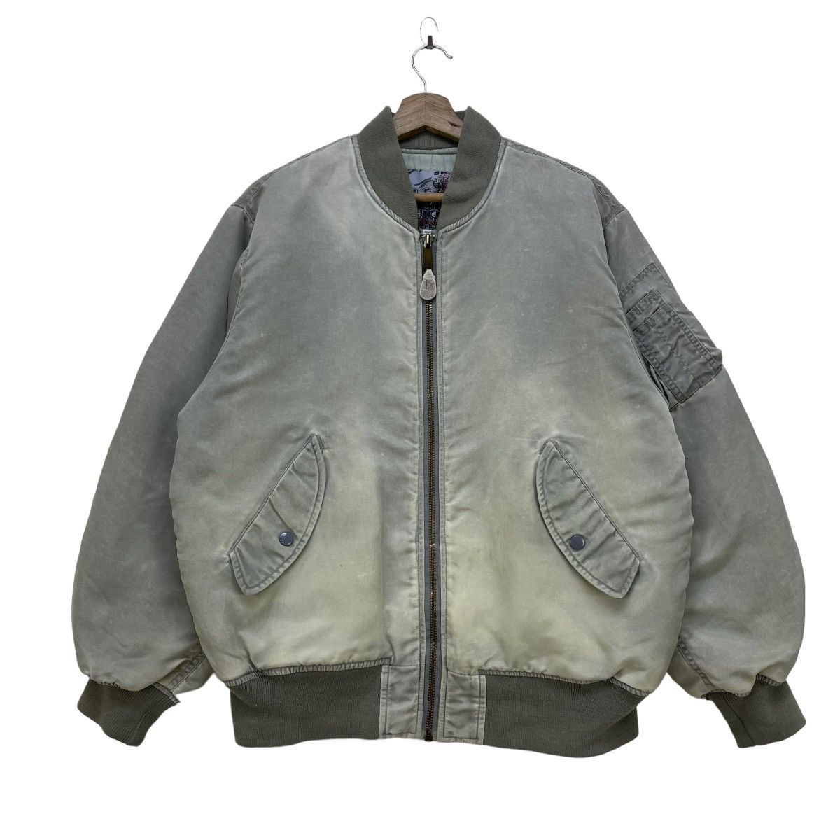 Japanese Brand × Vintage Vintage Bomber Ma 1 Faded Jacket Size US M / EU 48-50 / 2 - 1 Thumbnail