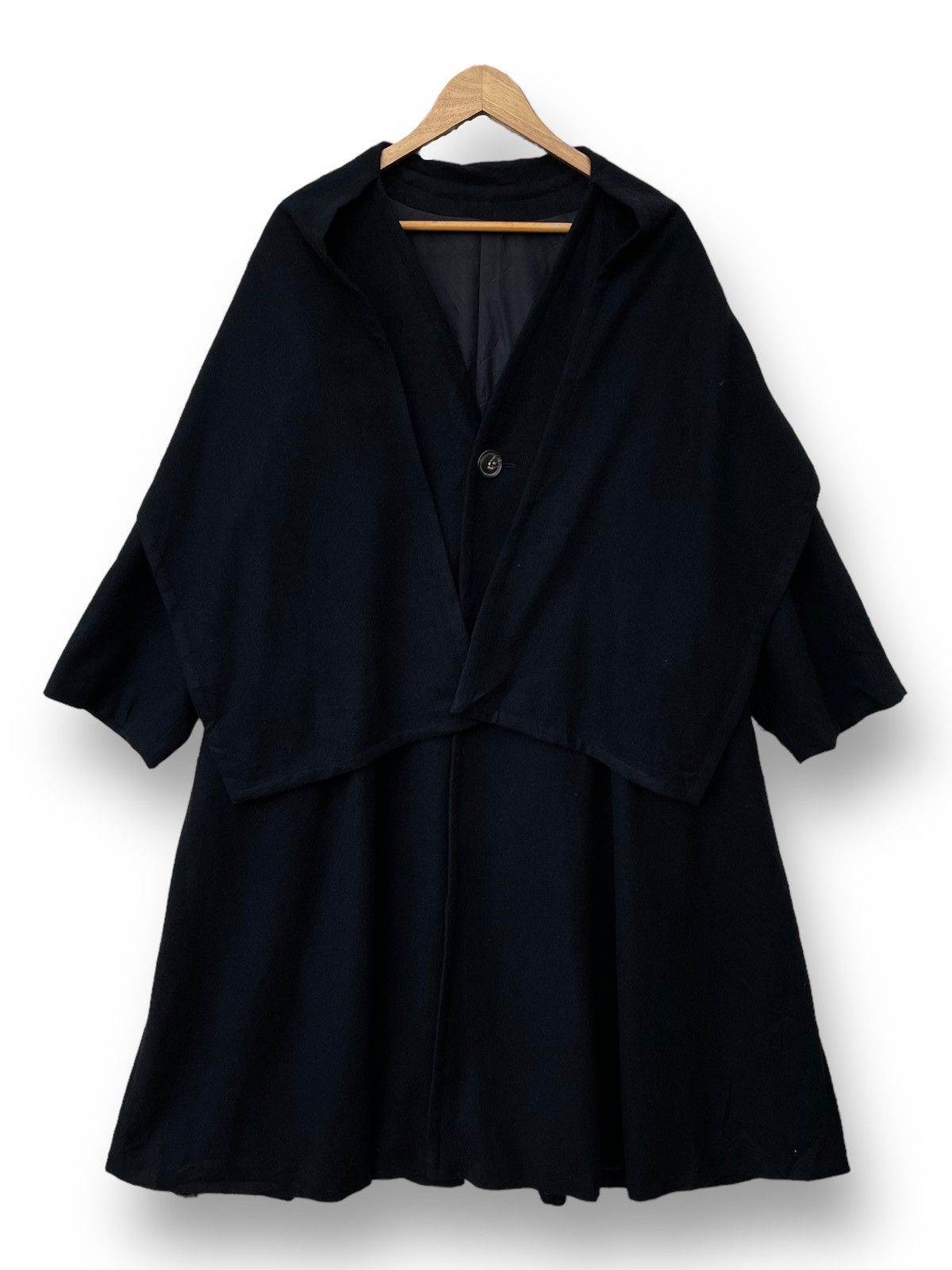 Yohji Yamamoto 🔥A/W 1997 YOHJI YAMAMOTO SINGLE-BUTTON OVERCOAT/JACKET Size US L / EU 52-54 / 3 - 6 Thumbnail