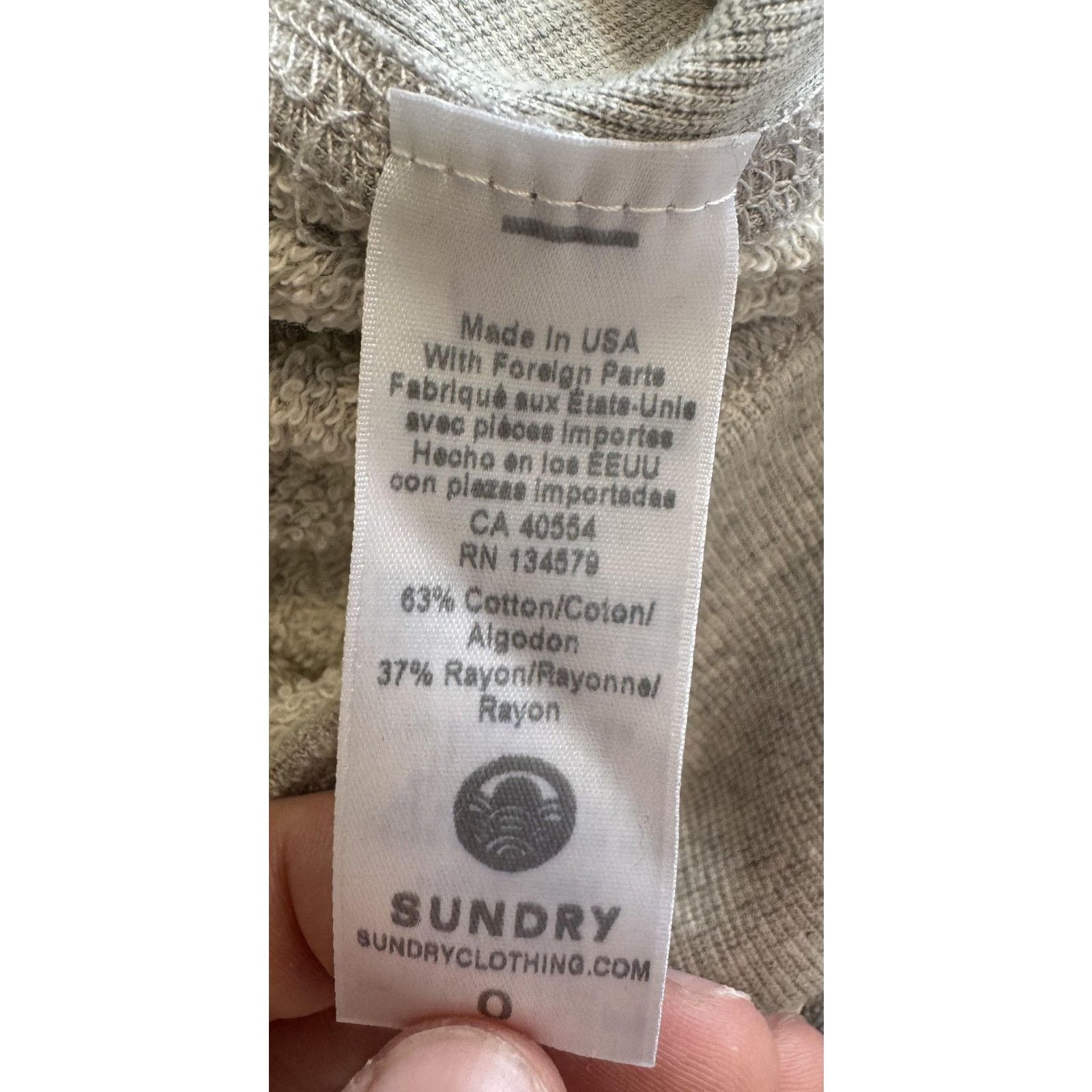 Sundry Sundry Womens XS Gray Locals Heart Sweatshirt Size S / US 4 / IT 40 - 4 Thumbnail