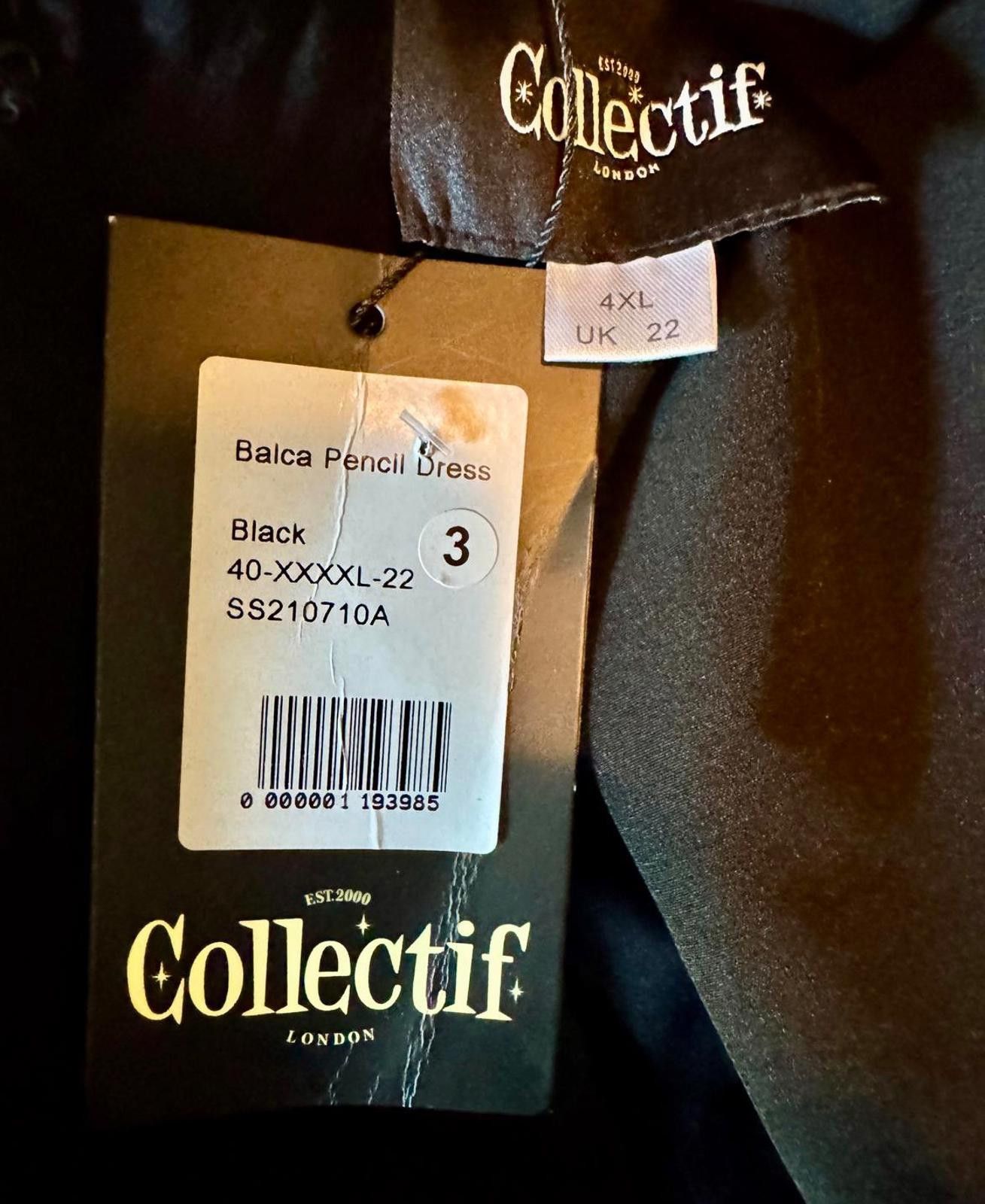 Cooperstown Collection New Collectif Balca Vintage Style Pencil Wiggle Dress Size 4XL / US 24-26 - 4 Thumbnail