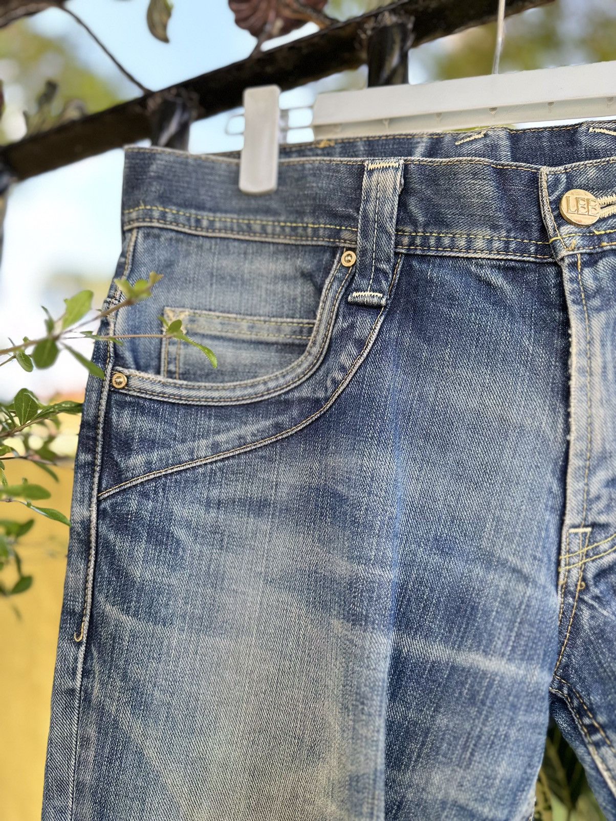 Vintage 💥 Lee Flare Style💥Crazy design Lee Made In Japan Flare💥 Size US 34 / EU 50 - 5 Thumbnail