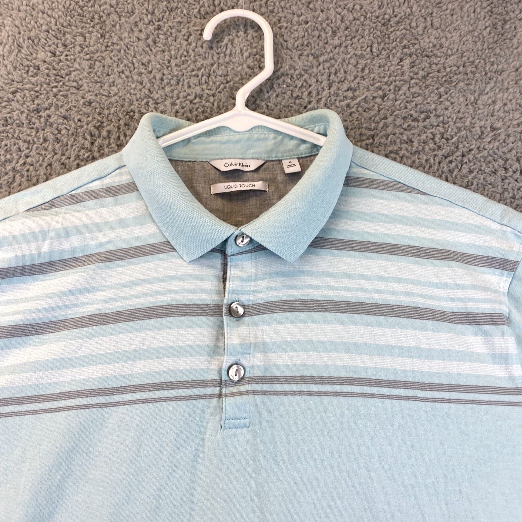 Calvin Klein VINTAGE Calvin Klein Polo Men Mint Green Size M 52-5 Regular Cotton Short Sleeve Collared Shirt Size US M / EU 48-50 / 2 - 2 Thumbnail