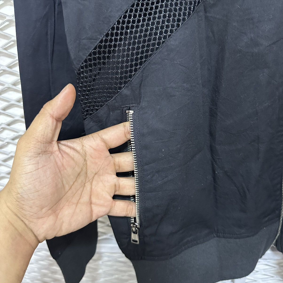 Issey Miyake DOUBLEZIP BOMBER JACKET ISSEY MIYAKE STYLE WITH MESH PATTERN Size US M / EU 48-50 / 2 - 8 Thumbnail